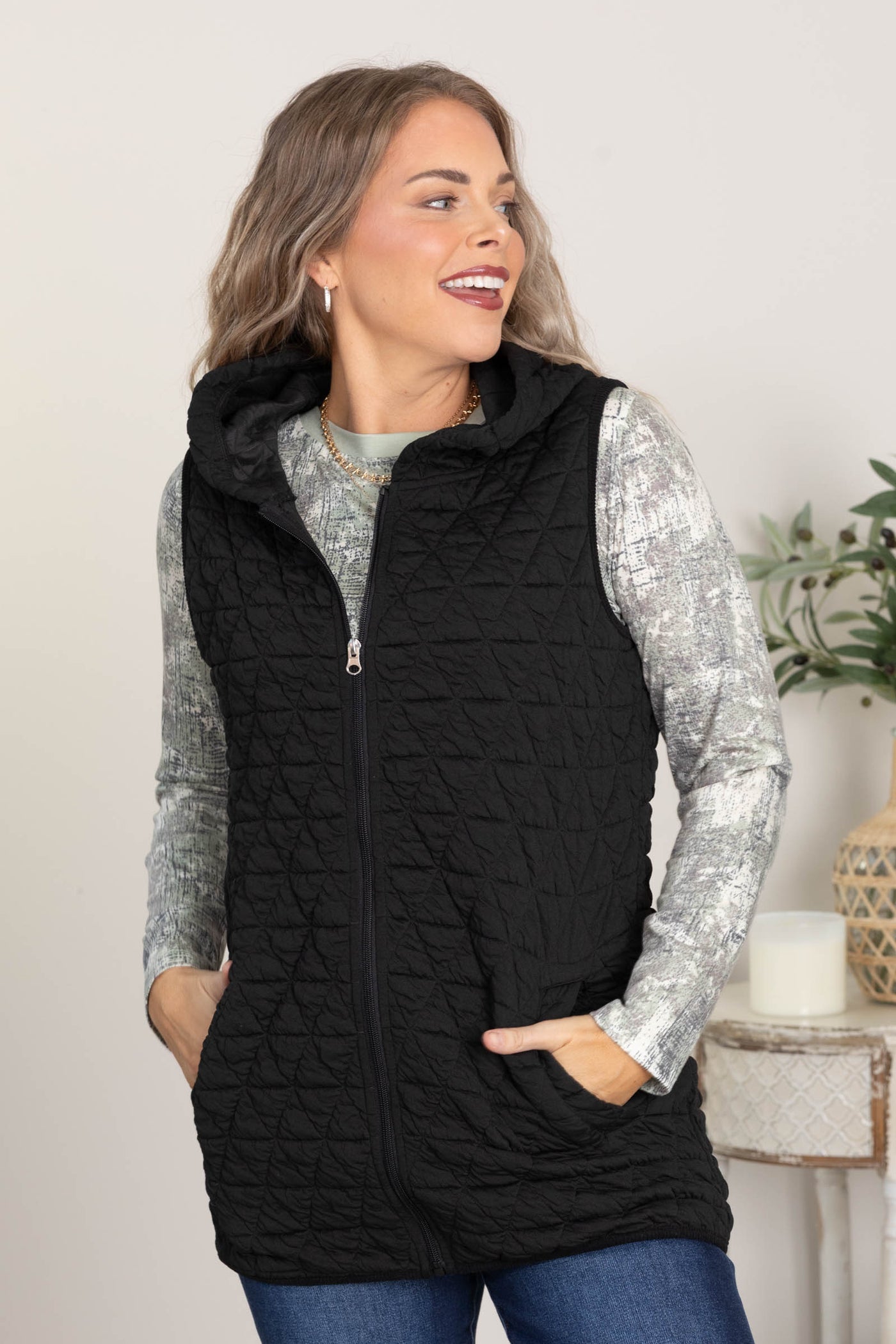 Over The Top Quilted Vest by Filly Flair