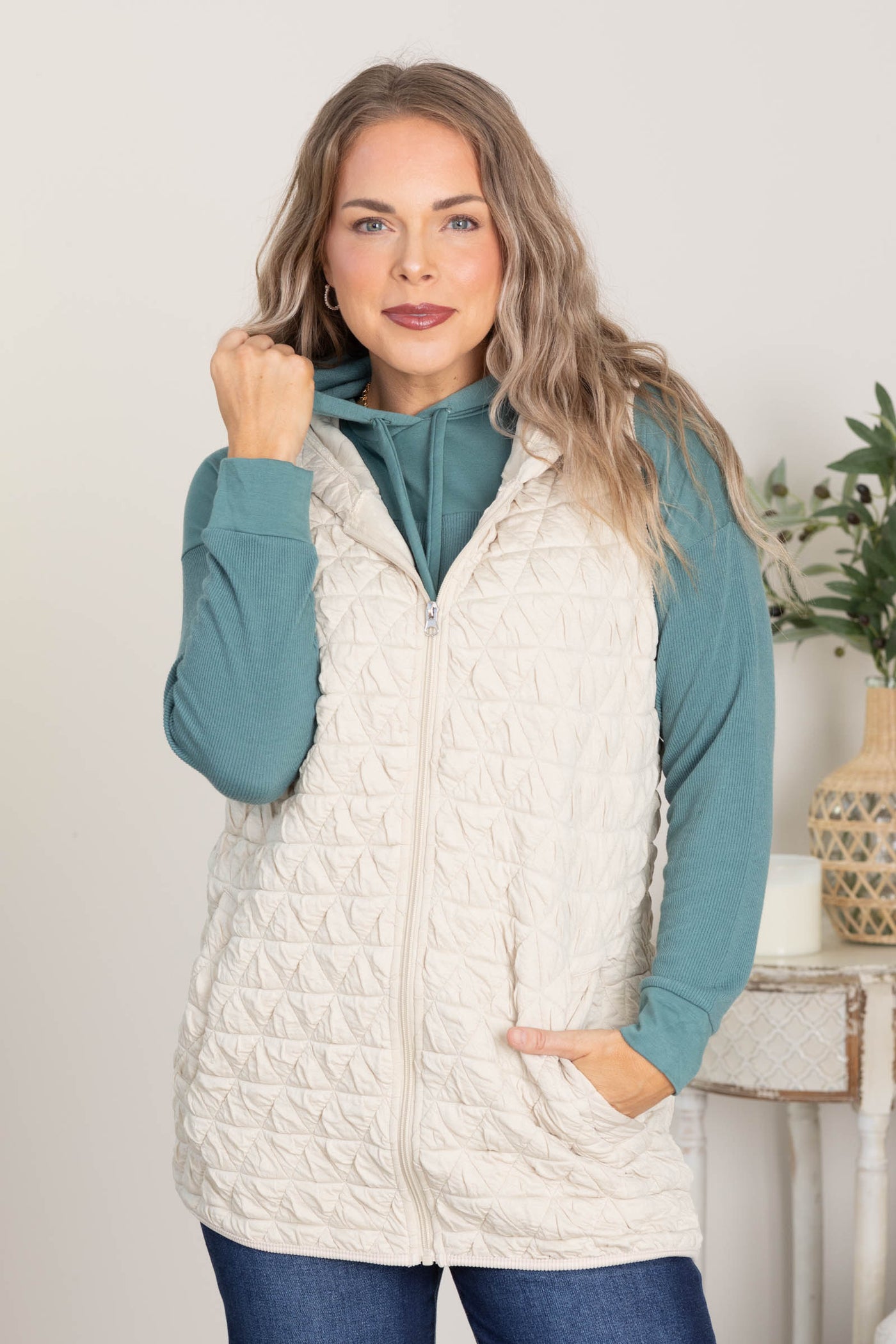Over The Top Quilted Vest by Filly Flair