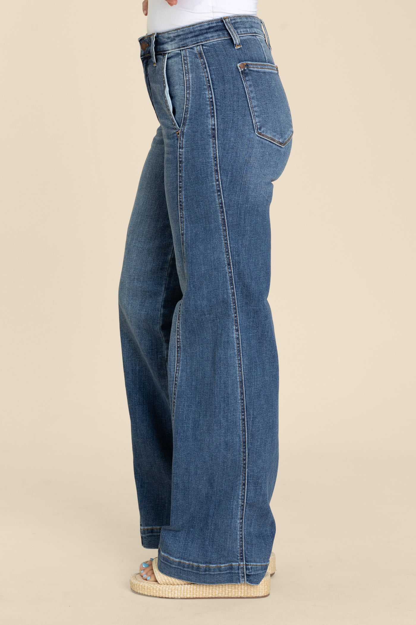 Judy Blue High Waist Trouser Wide Leg Jeans