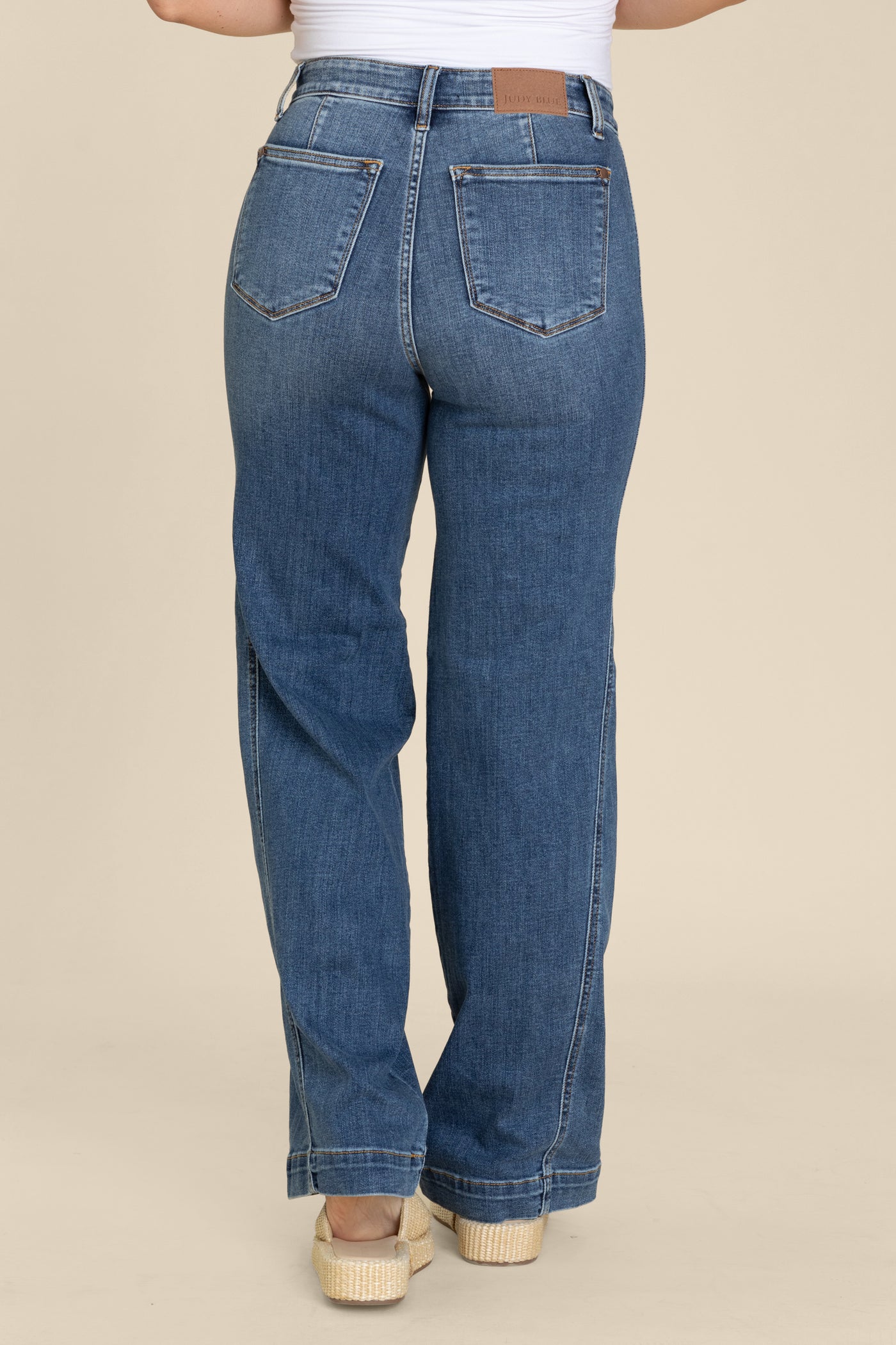 Judy Blue High Waist Trouser Wide Leg Jeans