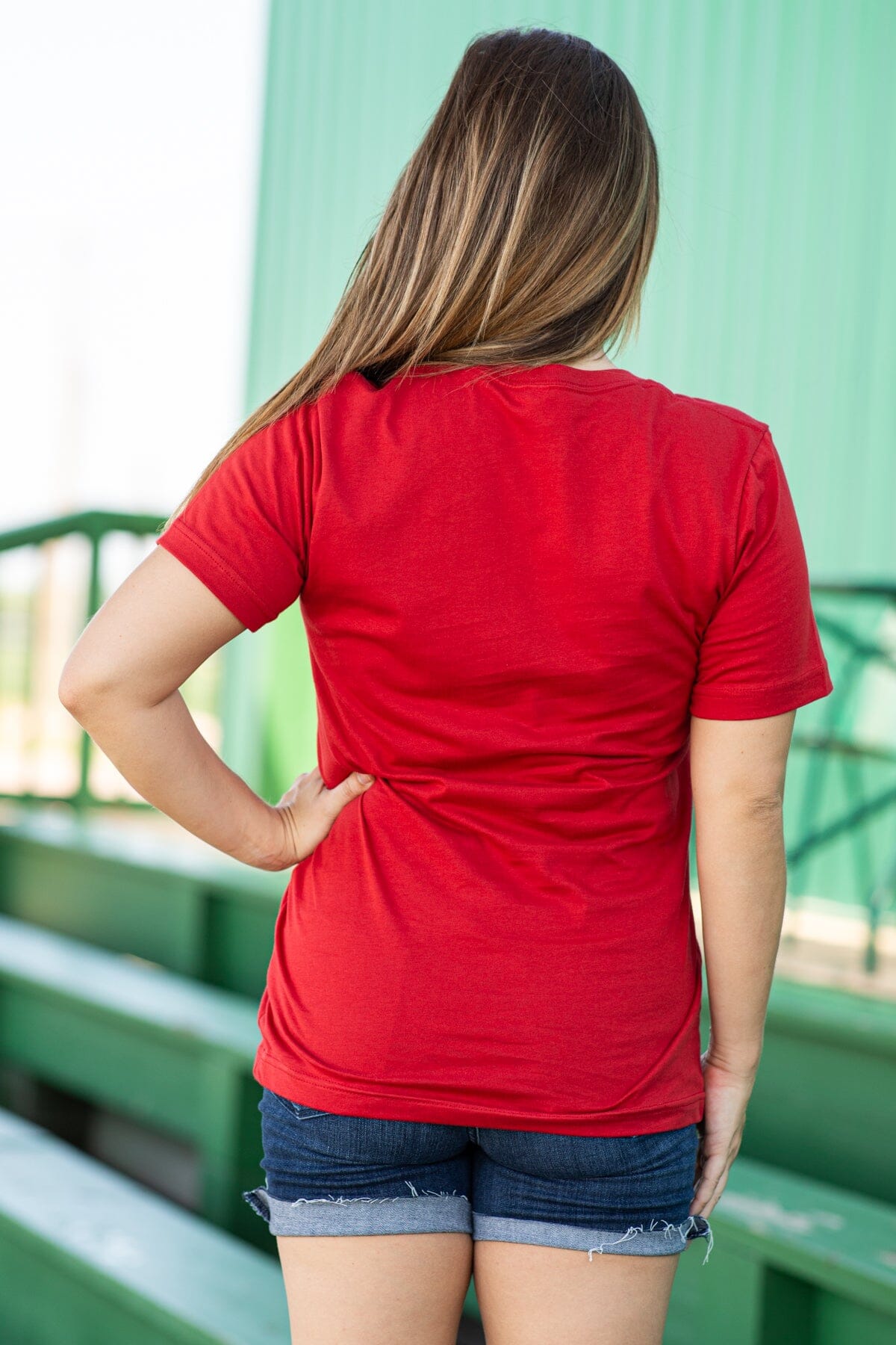 Red and White Game Day Baseball Graphic Tee - Filly Flair