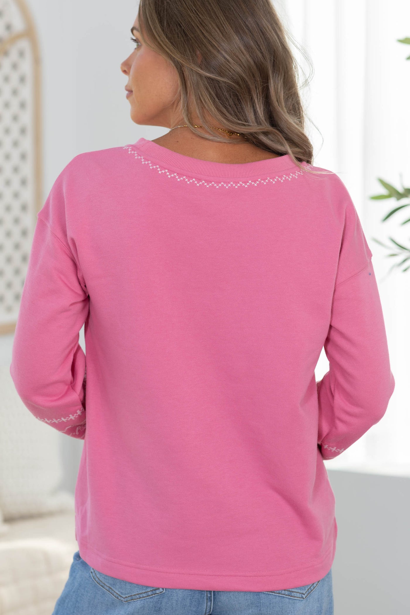 Staccato Embroidery Detailed Sweatshirt