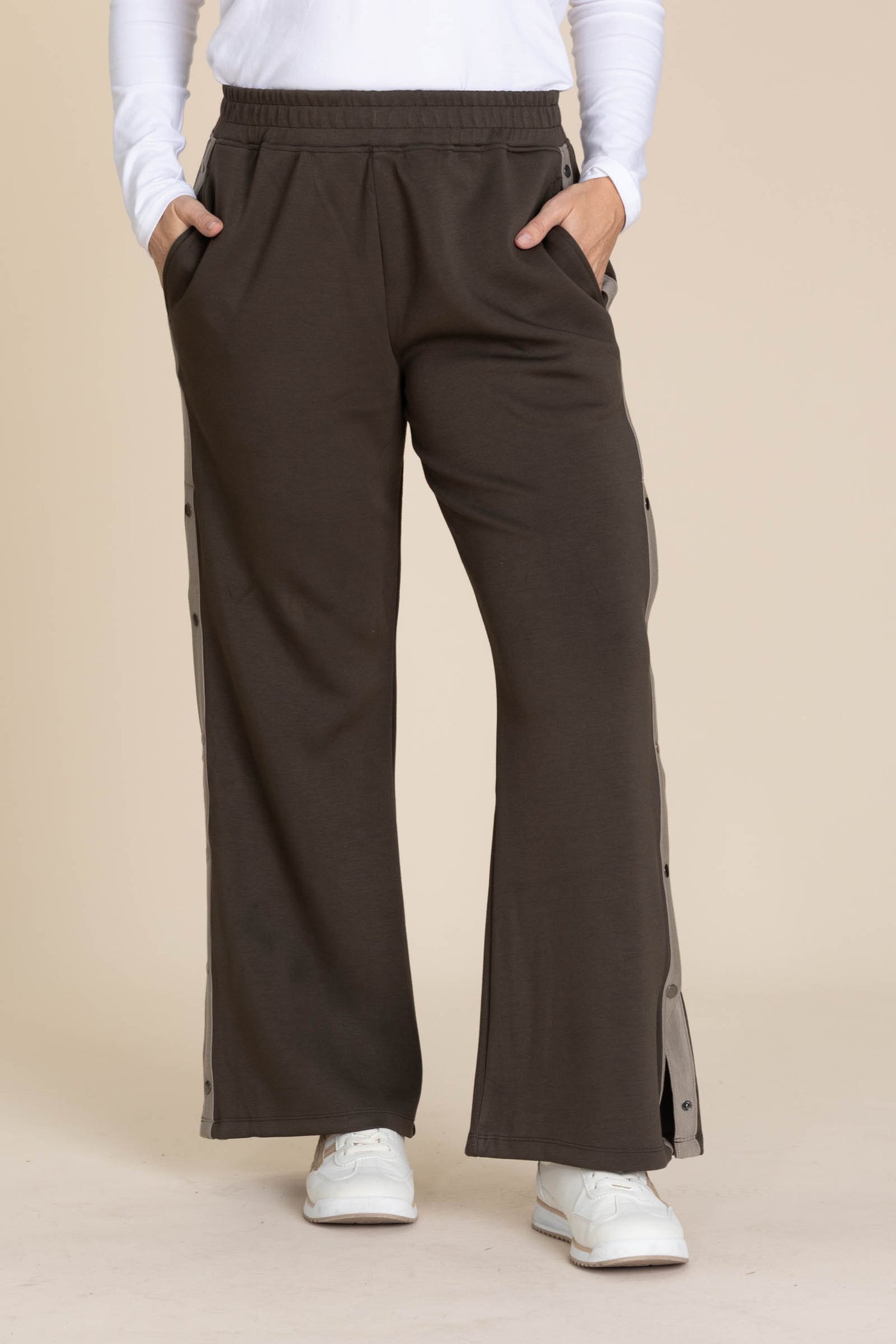 Dark Olive Snap Scuba Pants