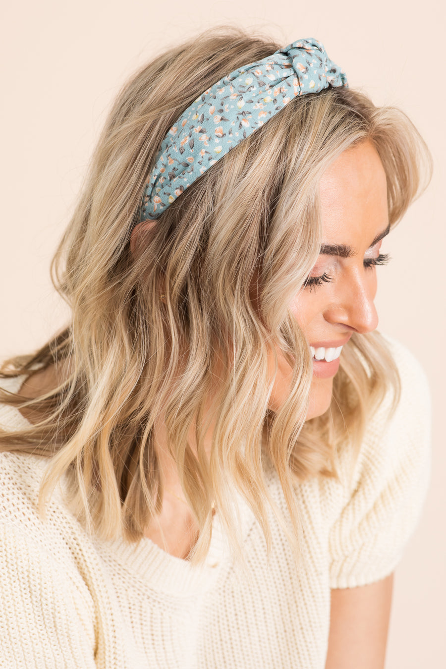 Floral Print Top Knit Headbands