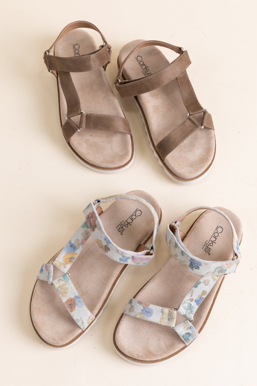 Corkys Velcro Strap Sandals