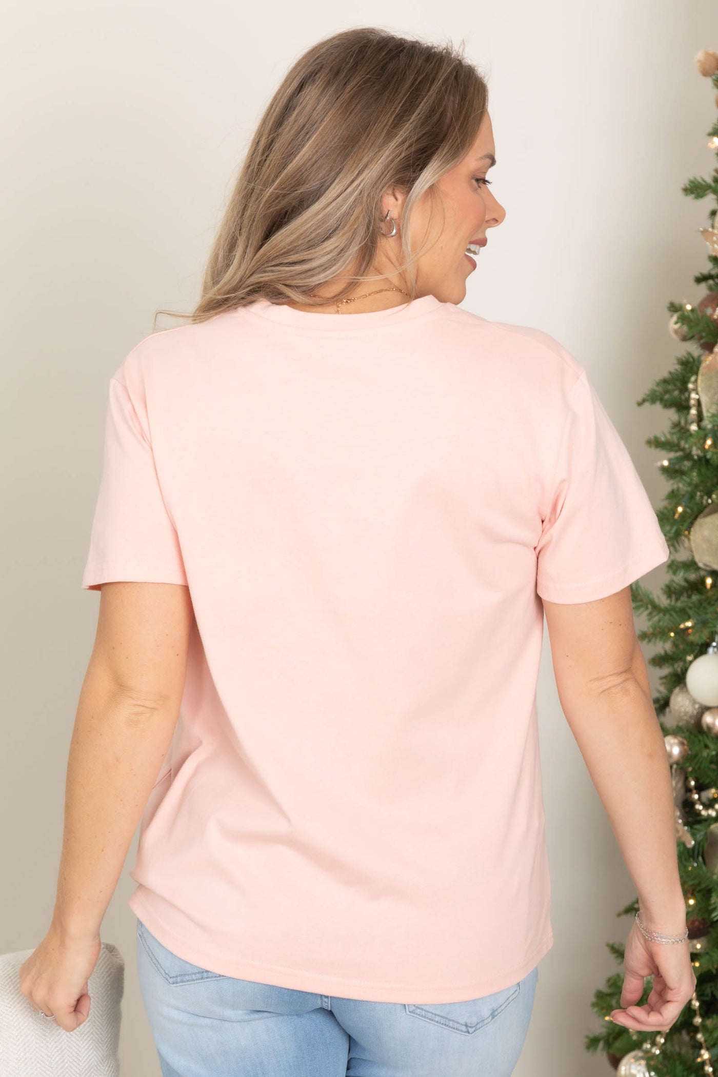Pink Christmas Treats Graphic Knit Tee