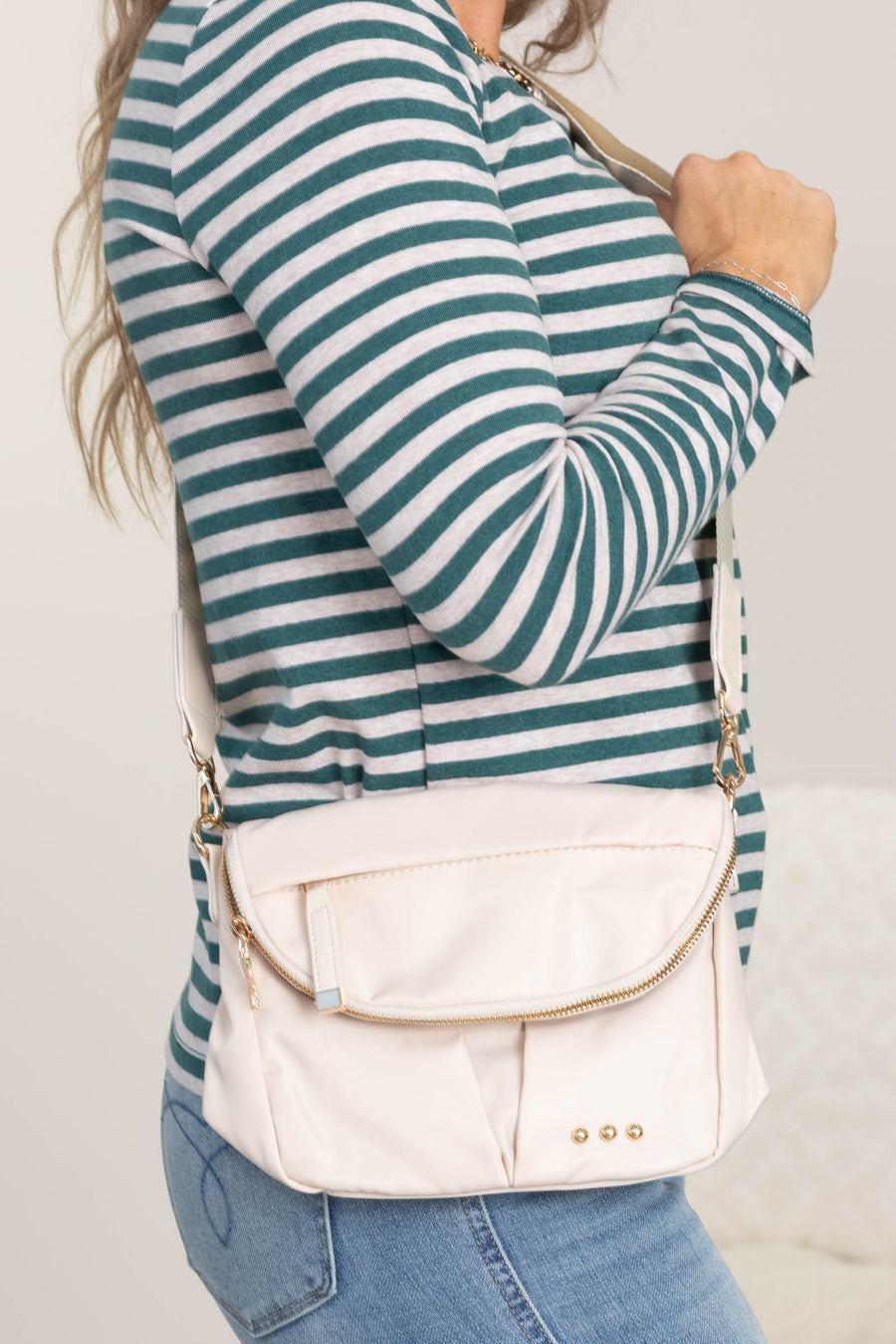 Pretty Simple Cream Tilly Crossbody Bag
