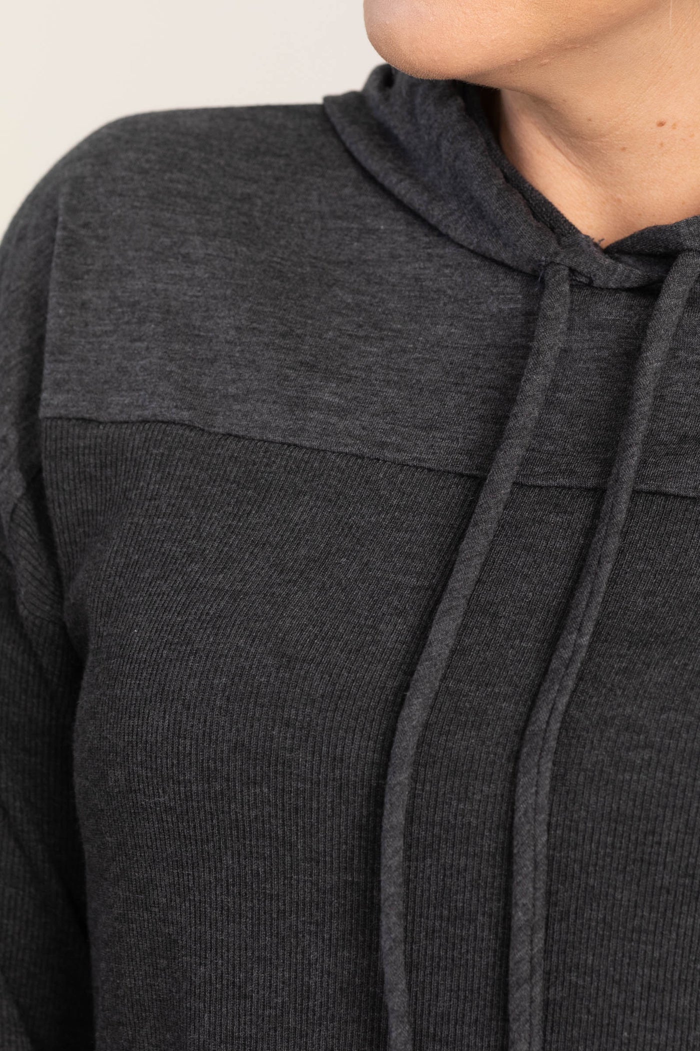 Monaco Ribbed Drawstring Knit Hoodies