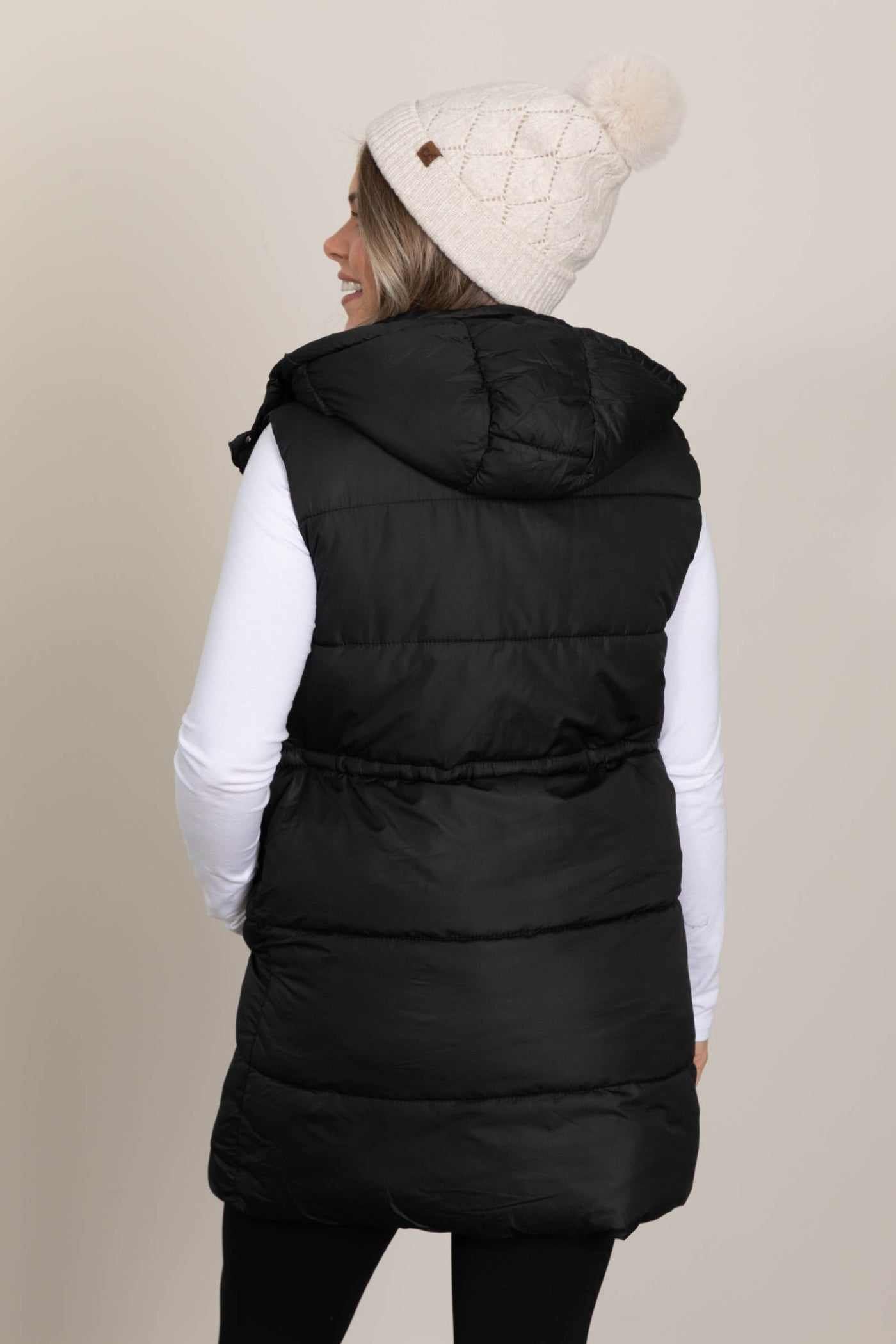 Quilted High Collared Puffer Vests
