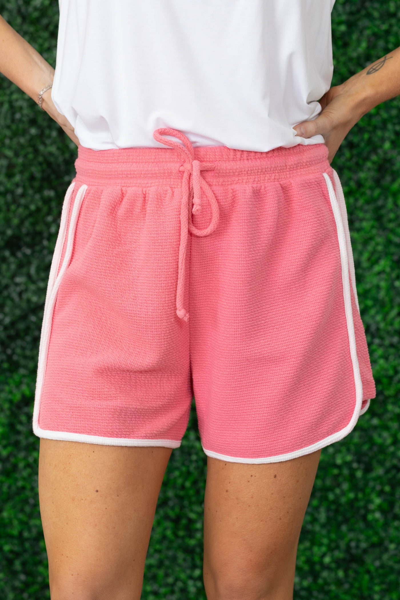 Pink Cloud Knit Shorts