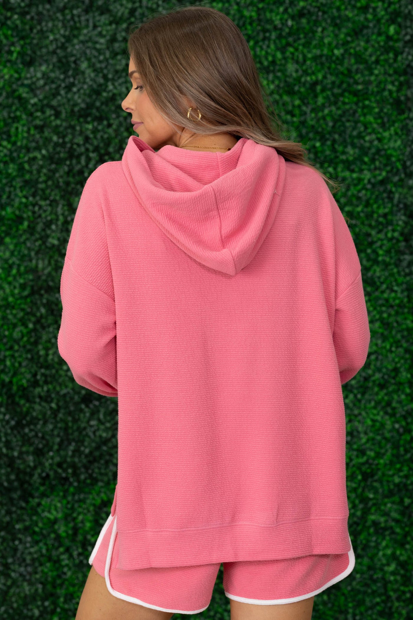 Pink Cloud Knit Hoodie