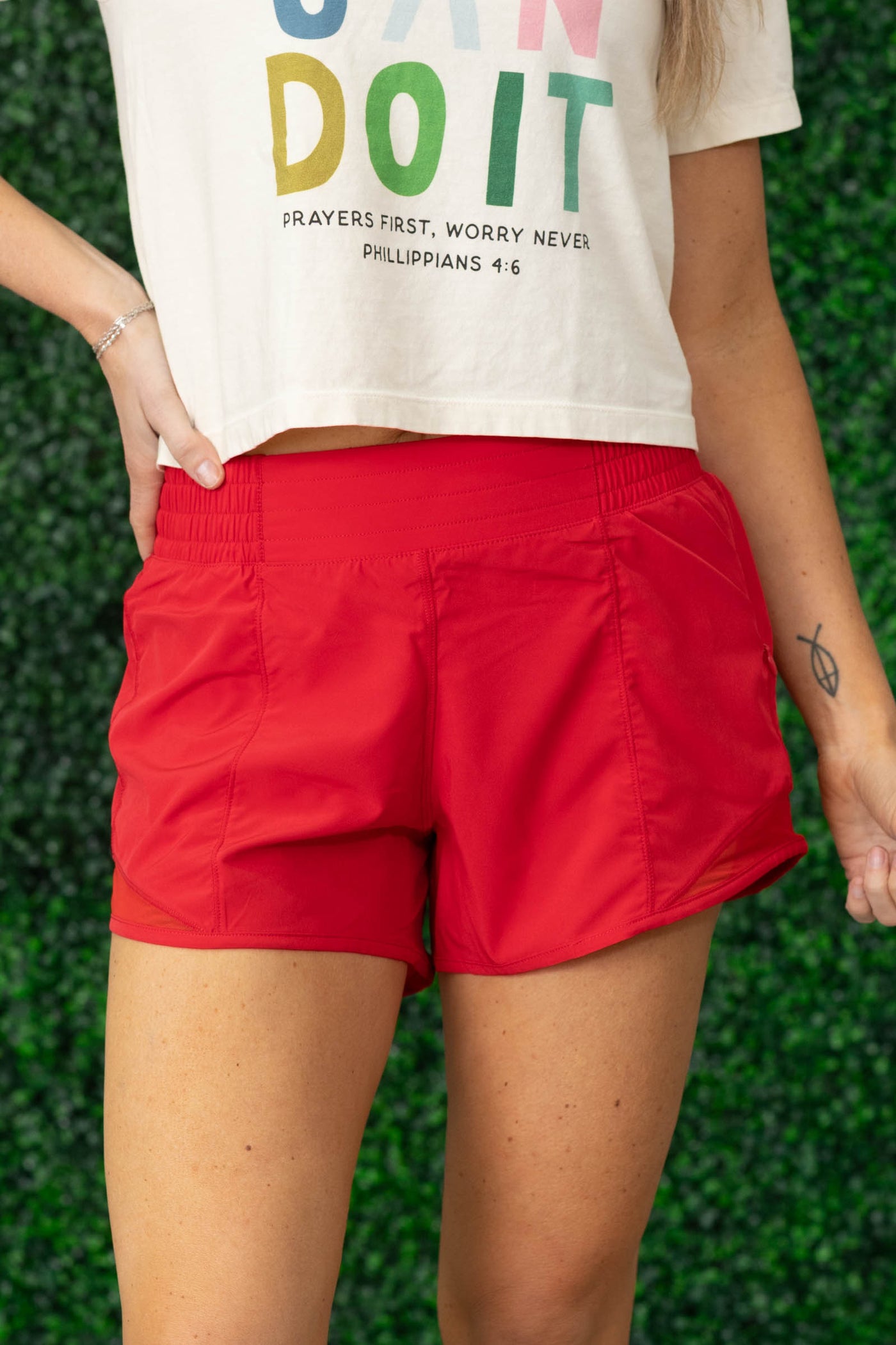 Active Shorts with Smocked Waistband