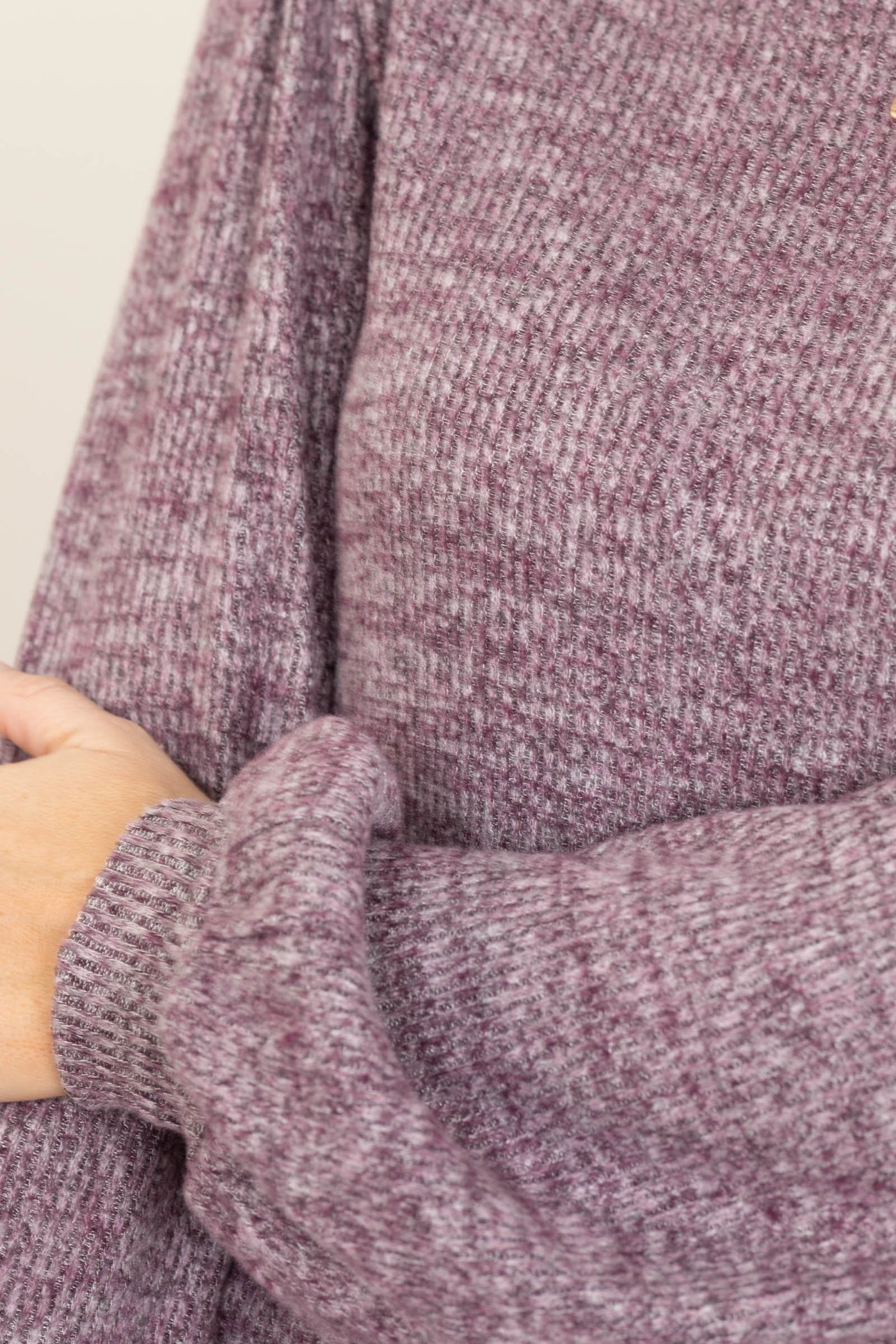 Plum Hacci Balloon Sleeve Top