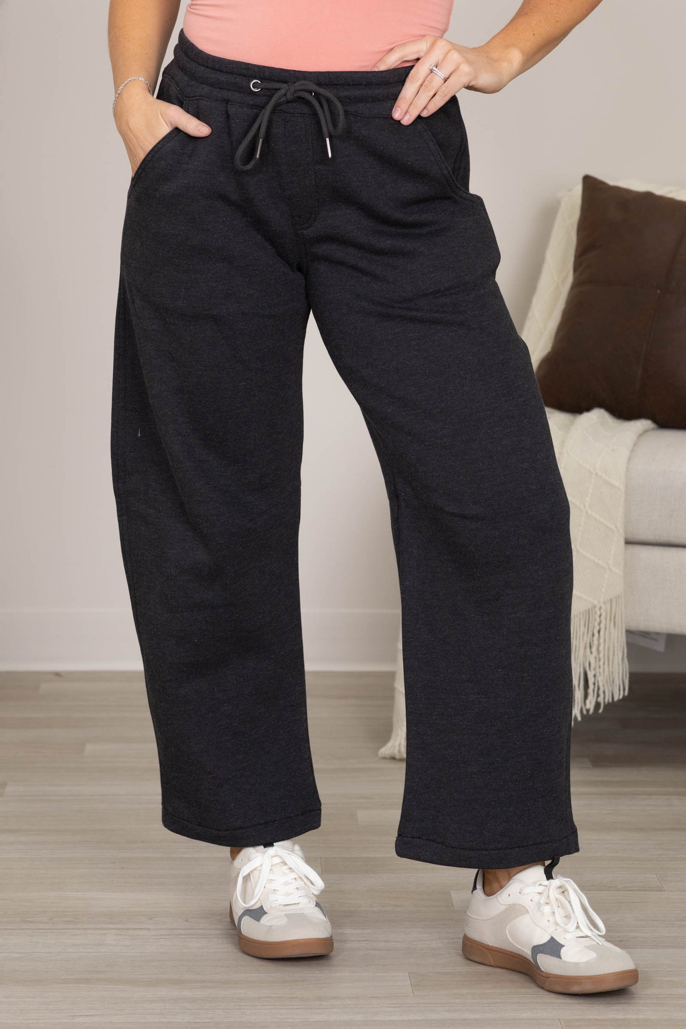 Risen Washed Black Slouchy Barrel Pants