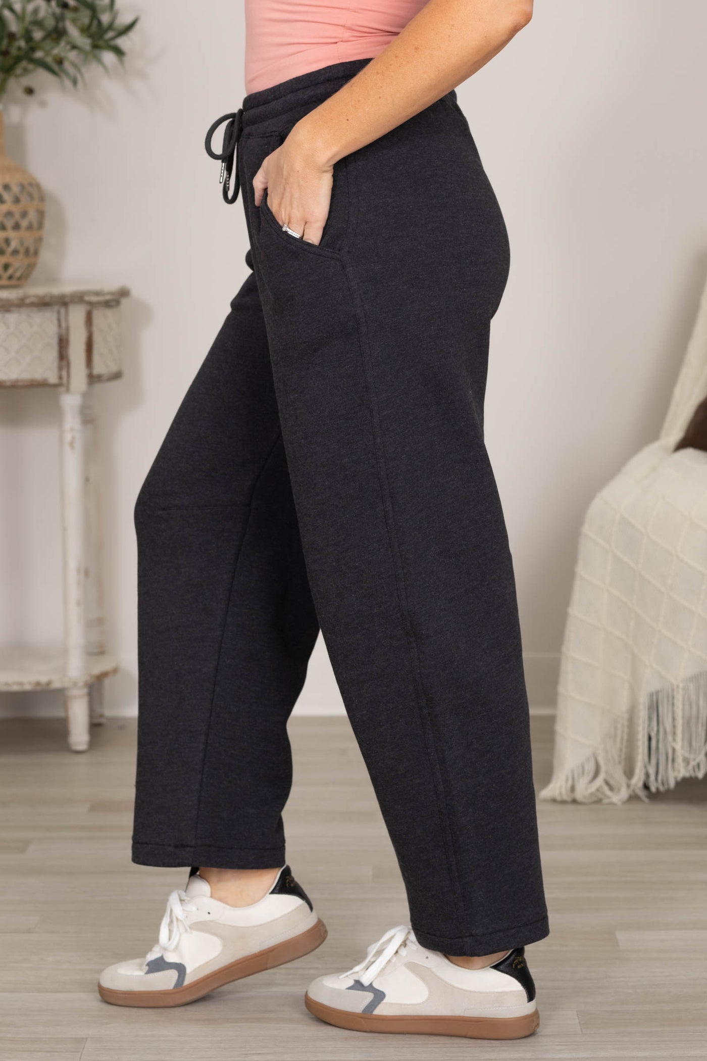Risen Washed Black Slouchy Barrel Pants