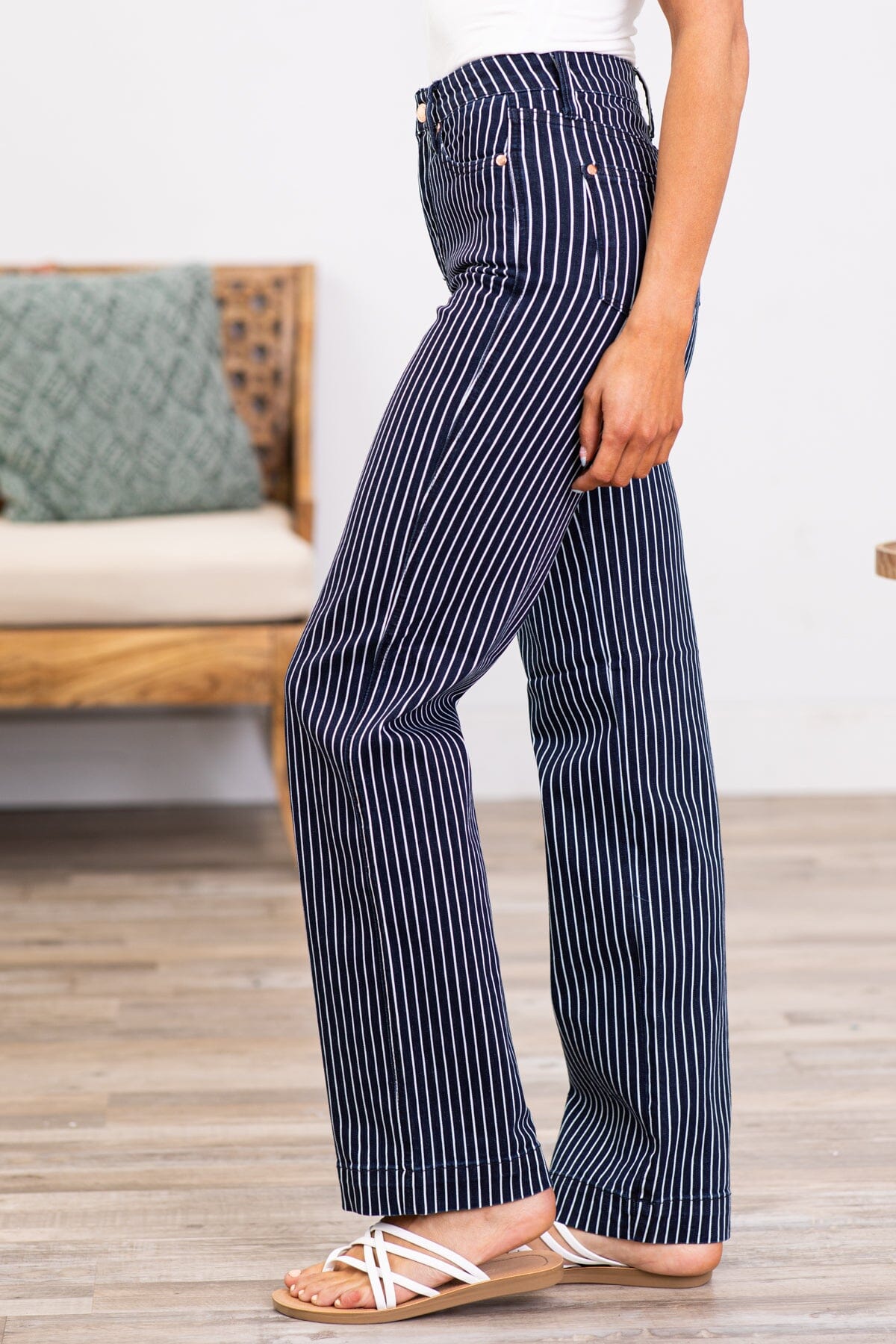 Judy Blue Tummy Control Stripe Jeans - Filly Flair