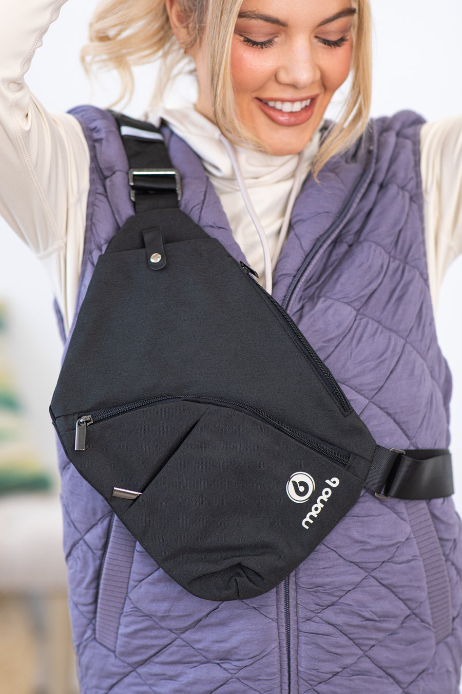 Black Mono B Adjustable Belt Bag