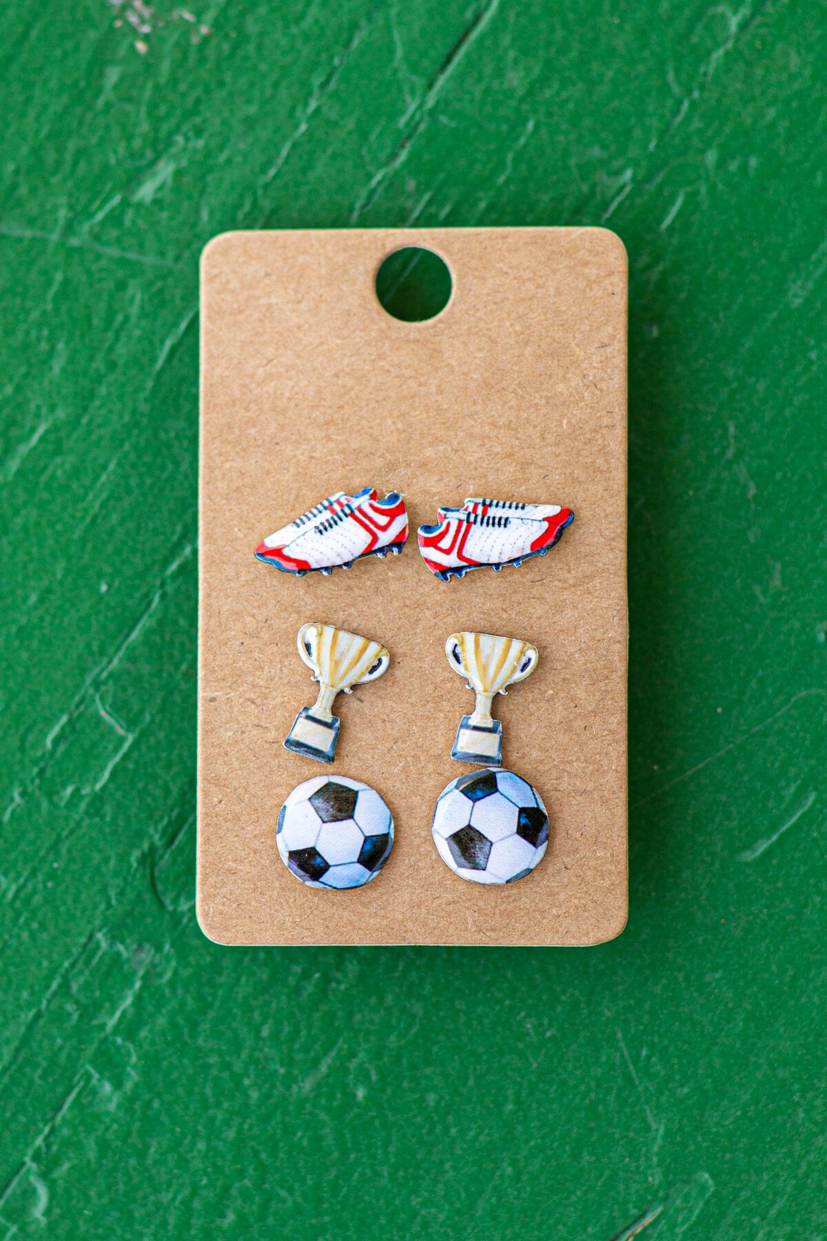 Black and White Soccer Stud Earring Set - Filly Flair