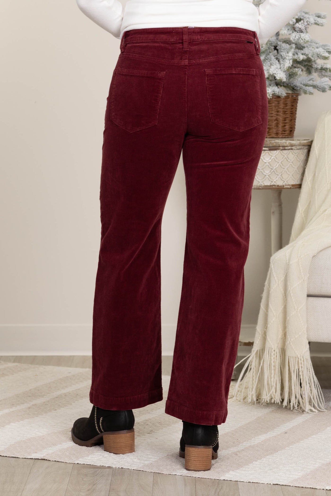 Risen Corduroy Straight Leg Pants