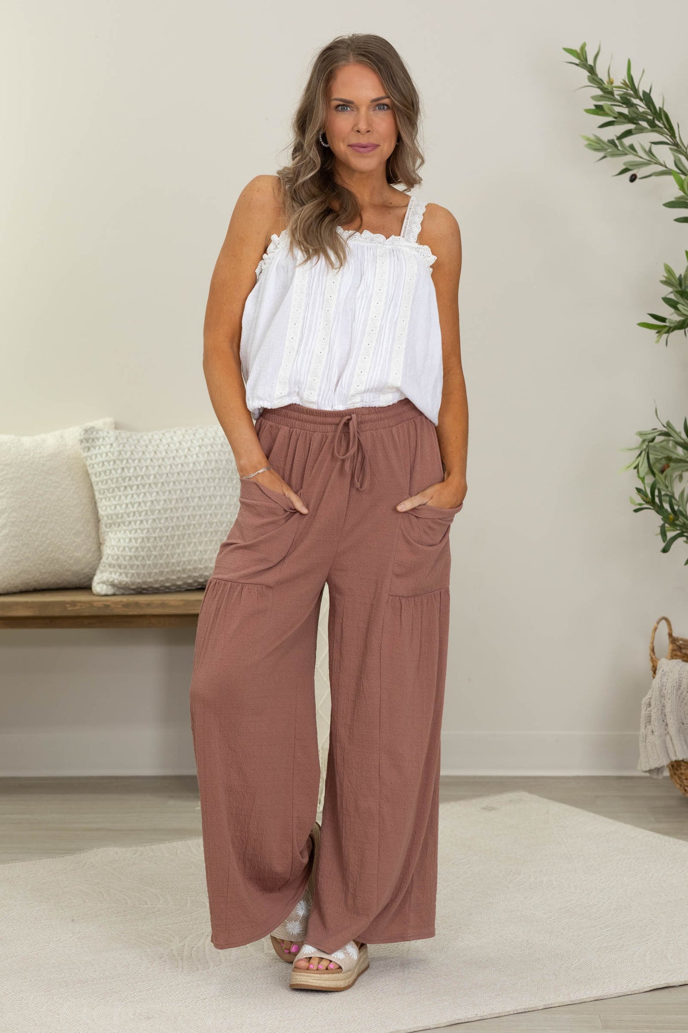Wide Leg Comfy Knit Pants