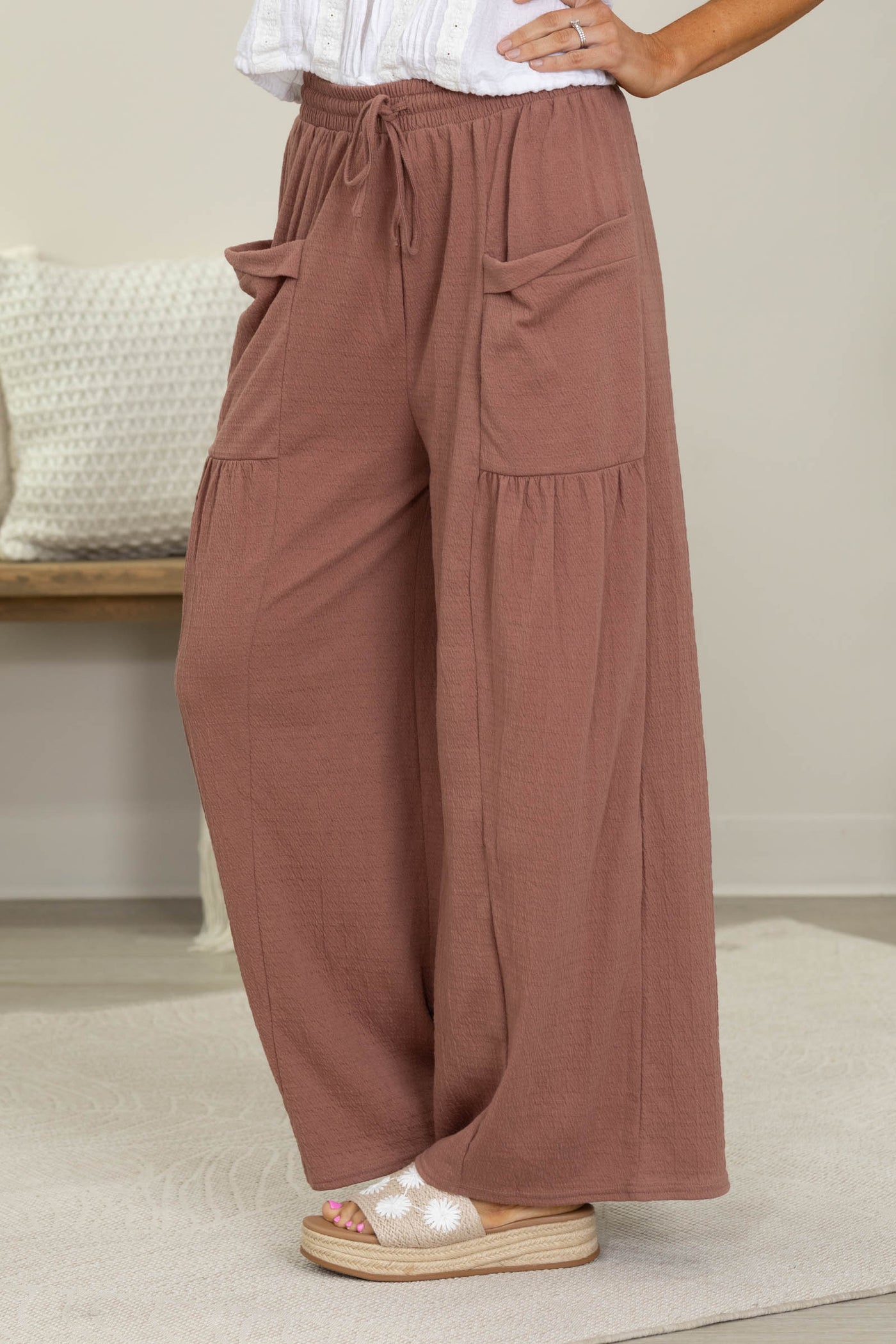 Wide Leg Comfy Knit Pants