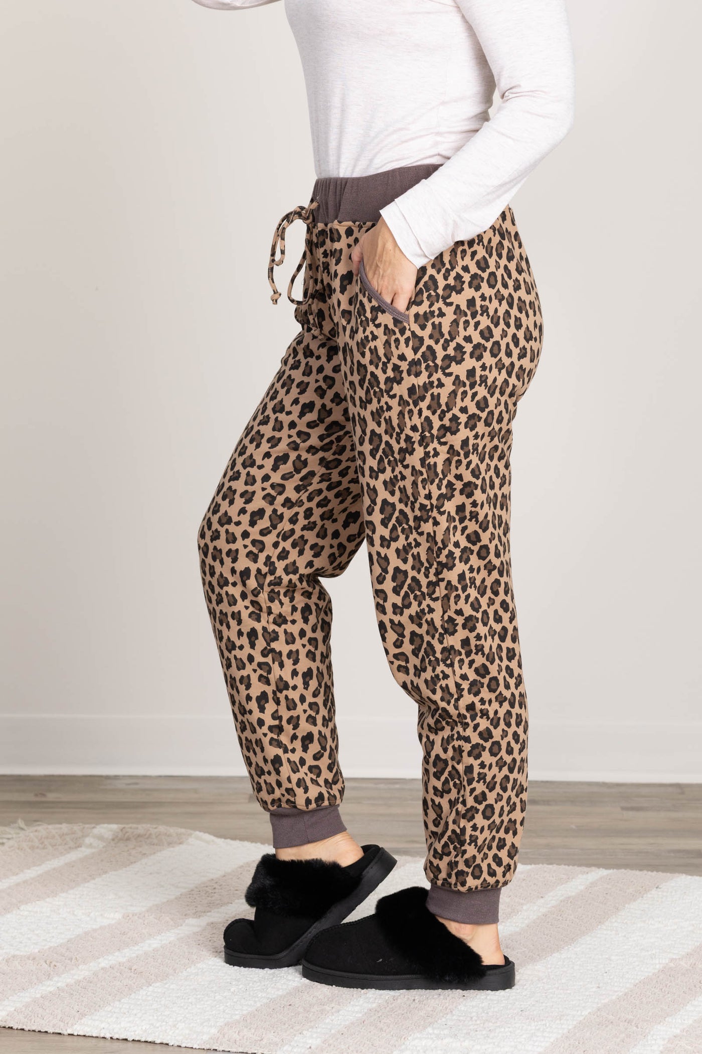 Mocha Leopard Joggers