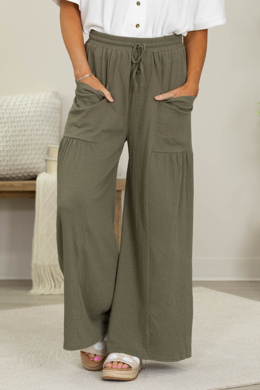 Wide Leg Comfy Knit Pants