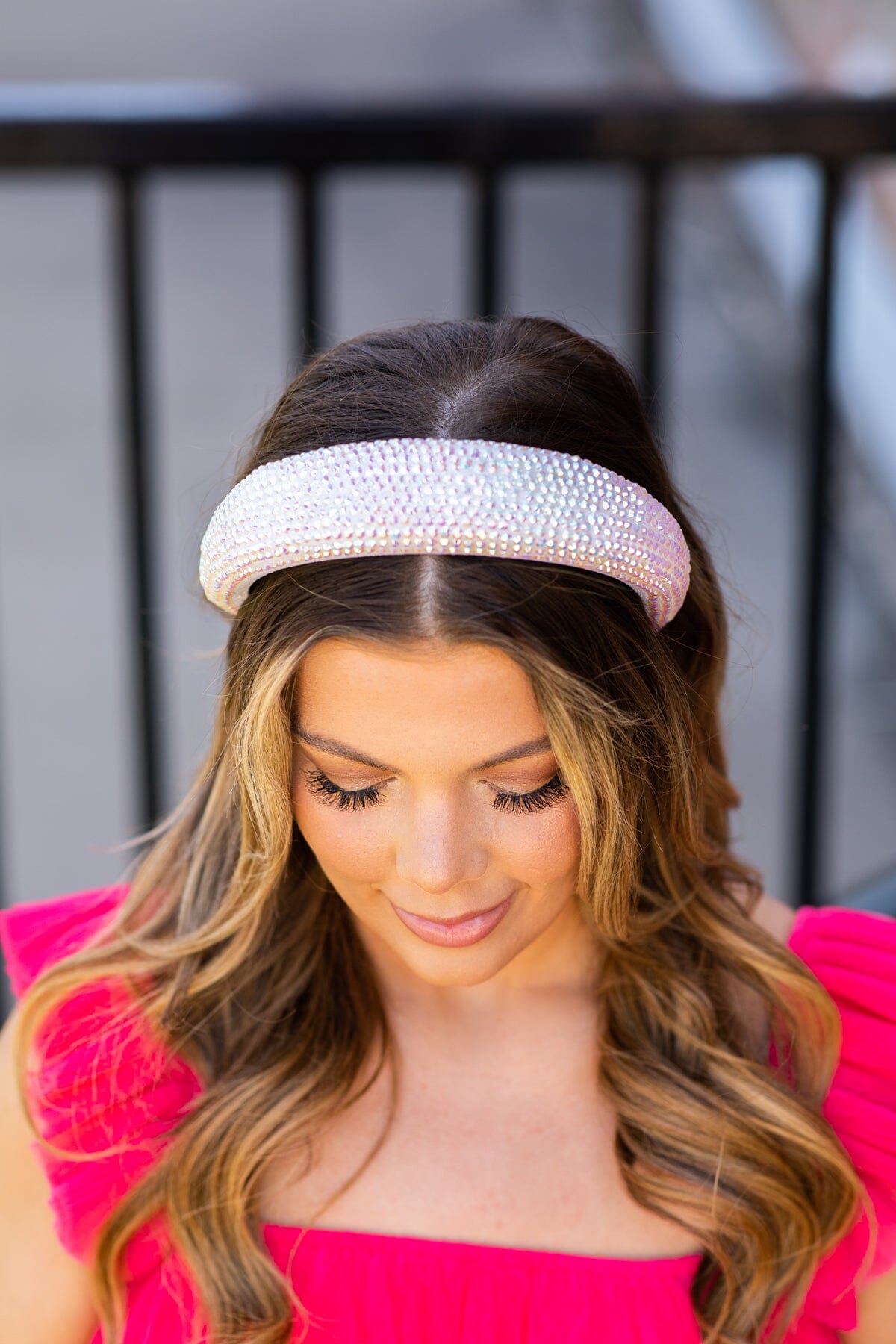 White Rhinestone Headband · Filly Flair