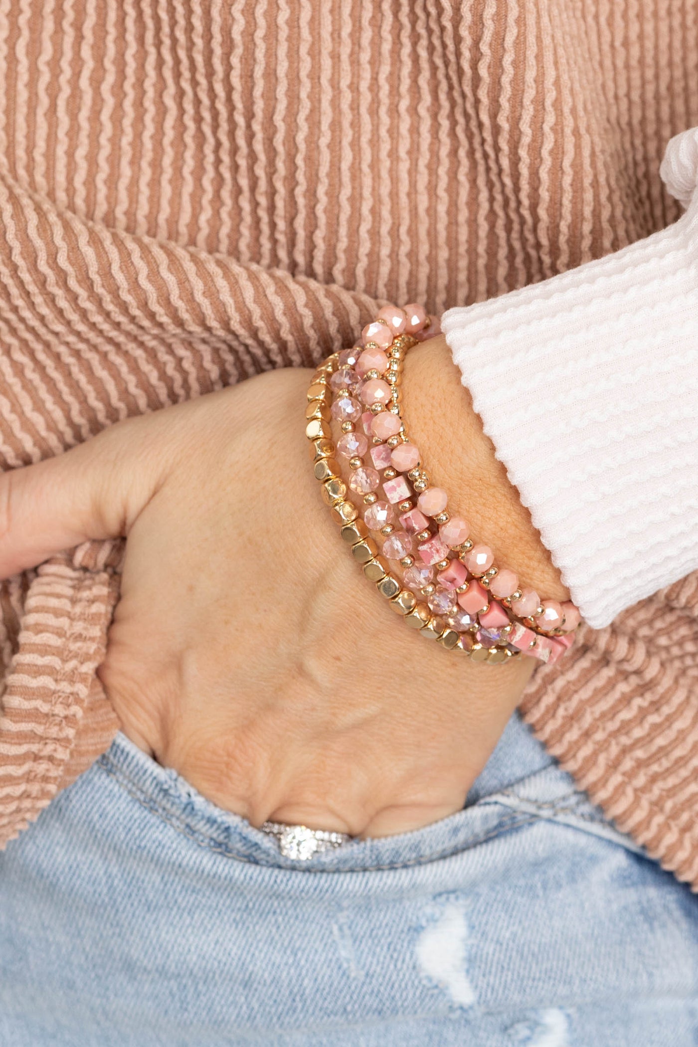 Natural Stone Stretch Bracelet Set