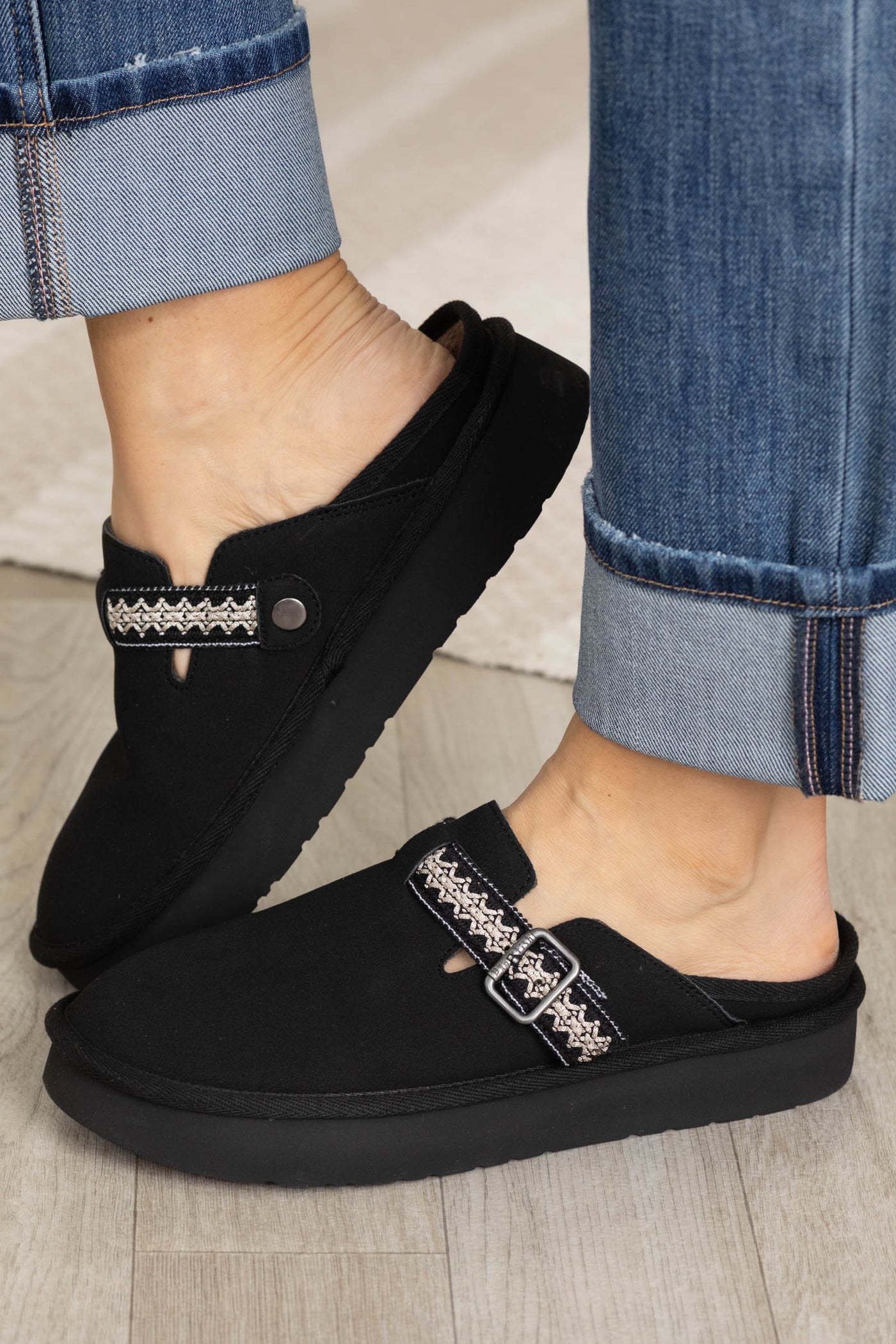 Blowfish Slip On Mule With Aztec Trim