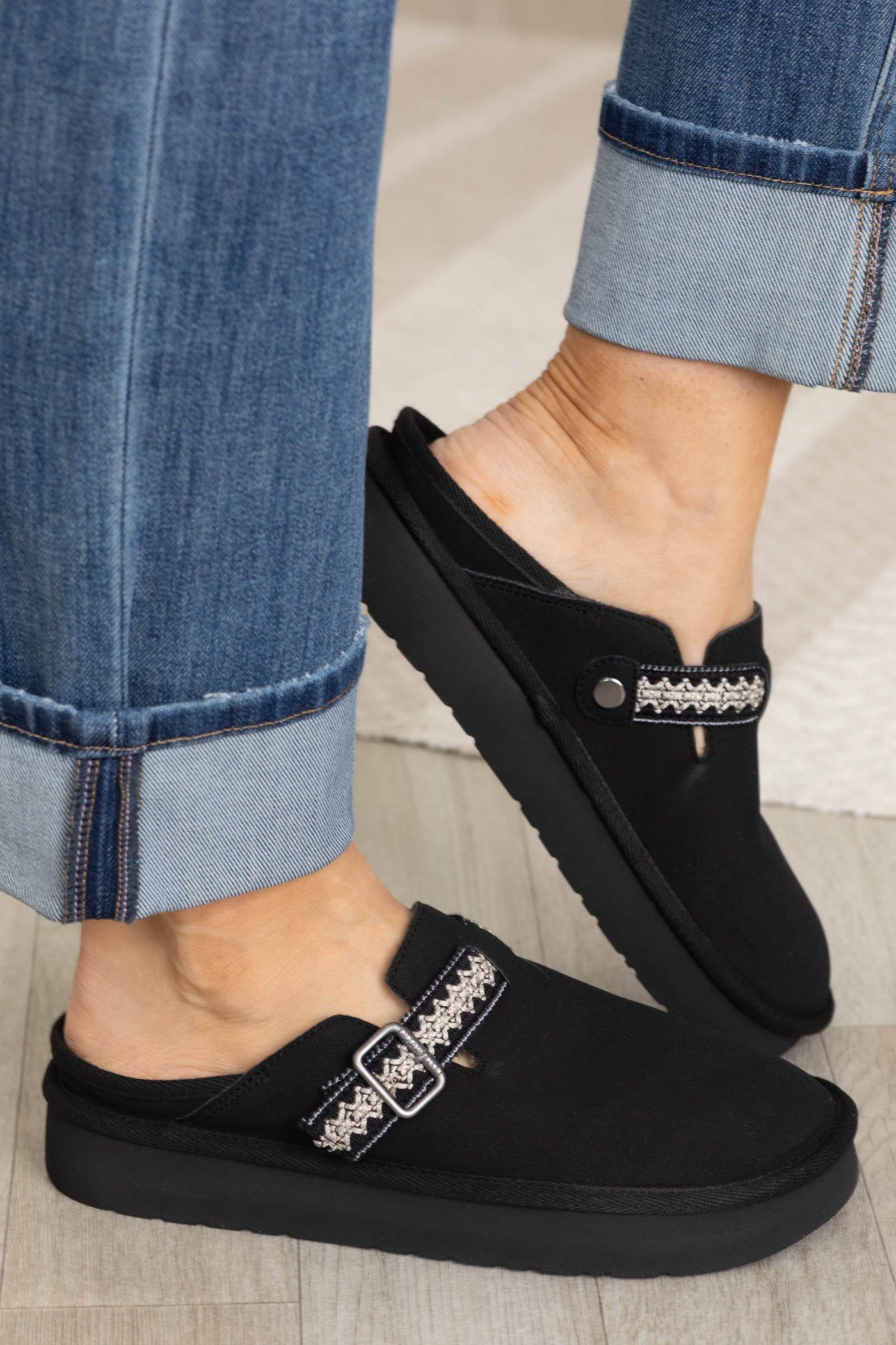 Blowfish Slip On Mule With Aztec Trim