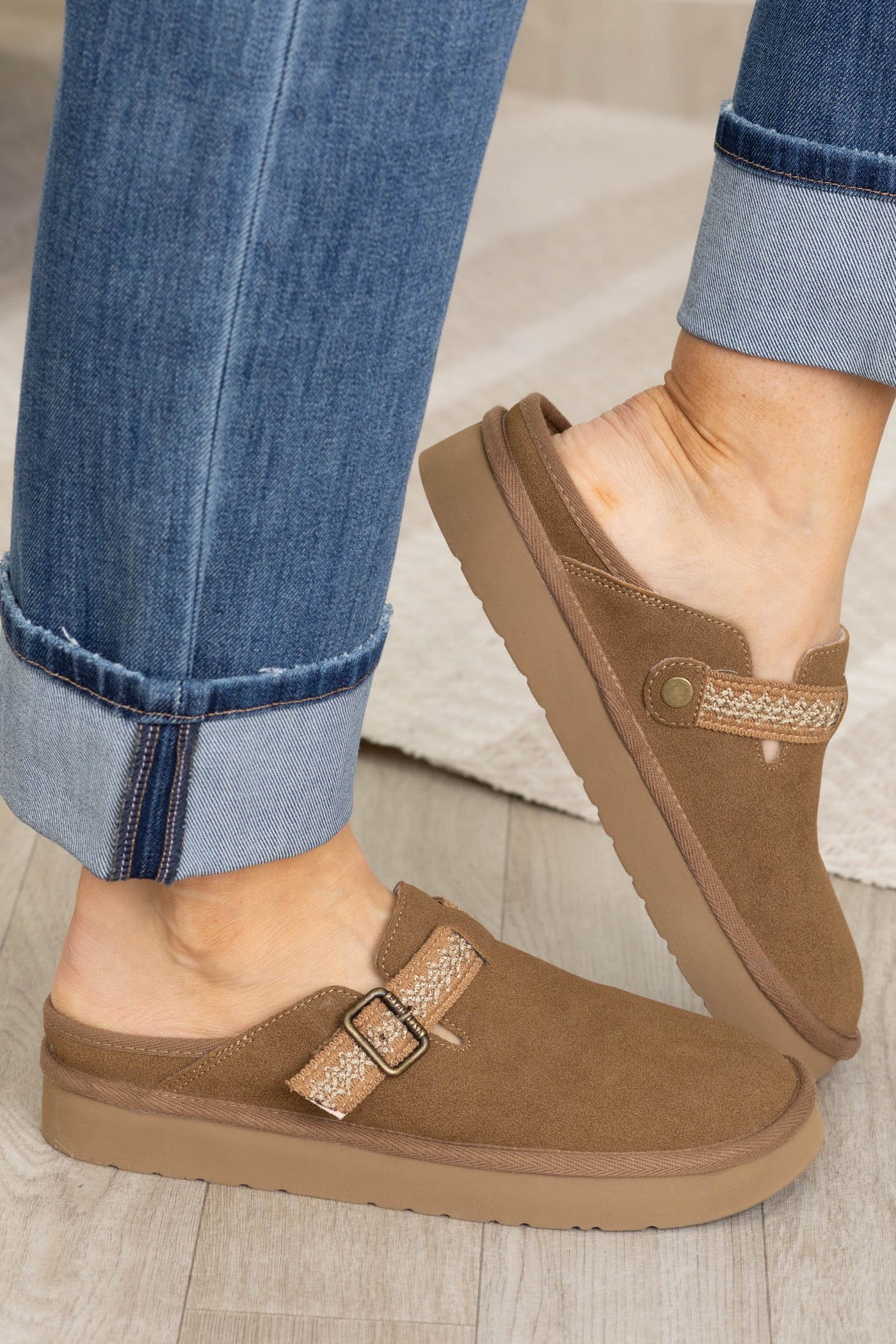 Blowfish Slip On Mule With Aztec Trim