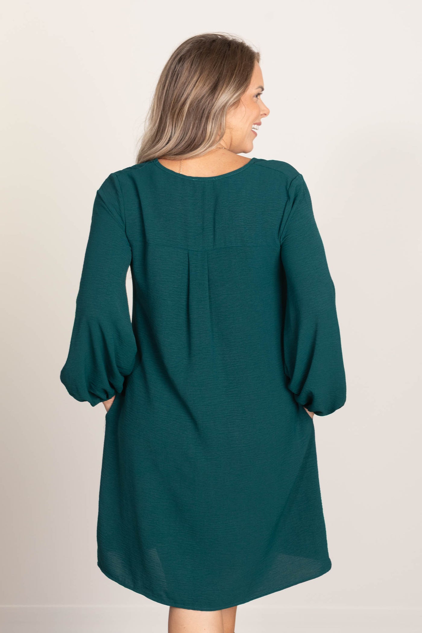 Airflow V-Neck Balloon Sleeve Dresses