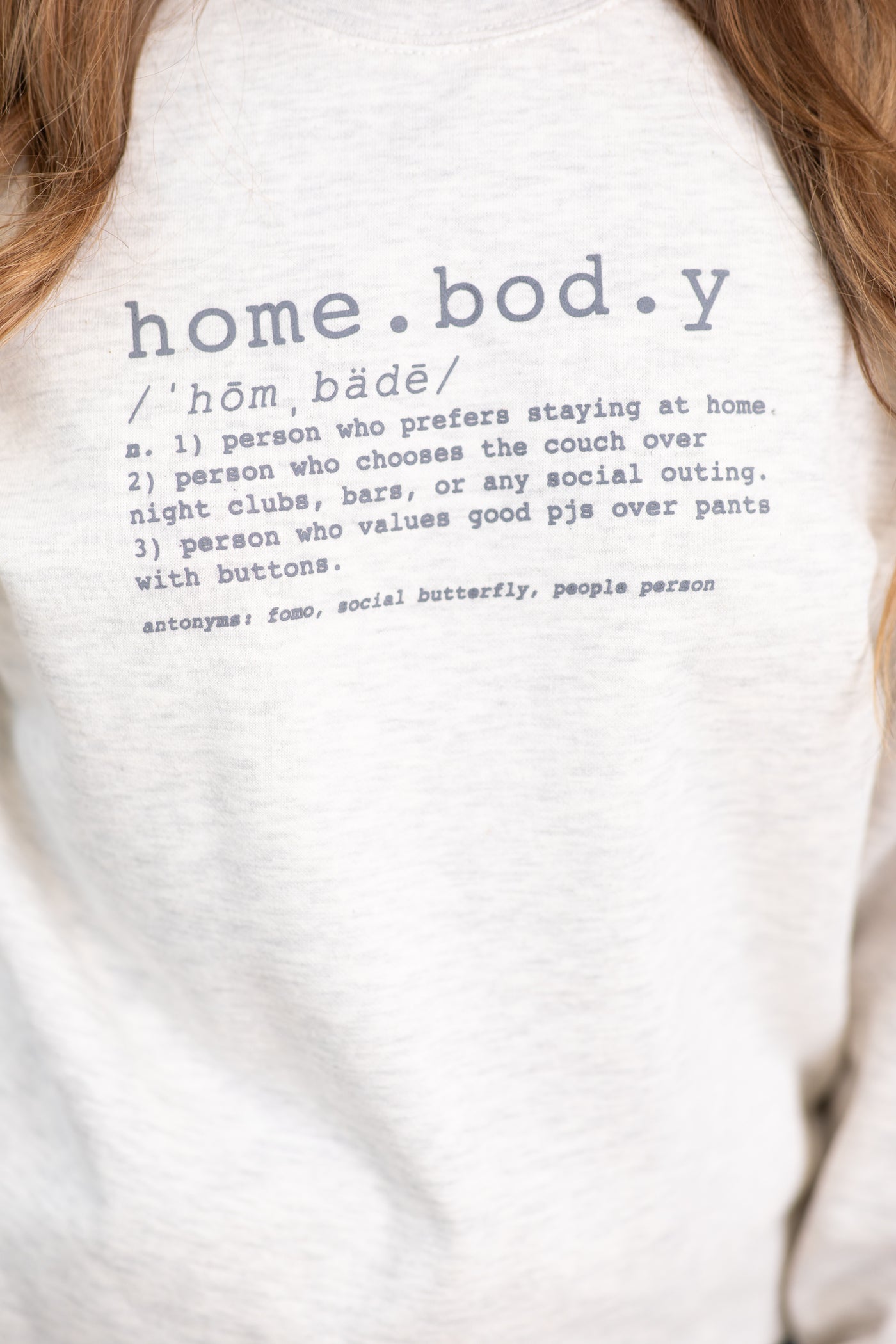 Light Grey Homebody Graphic Sweatshirt