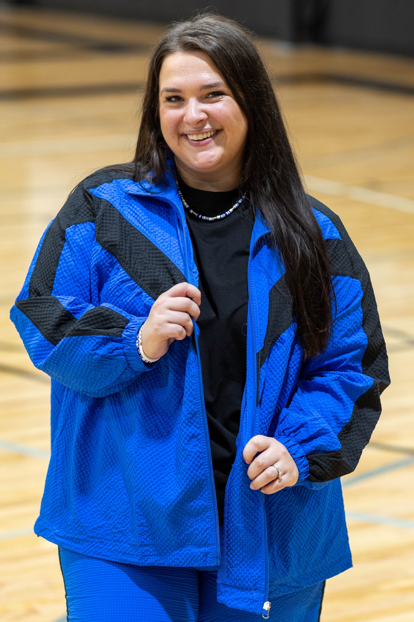 Home Team Windbreaker Jacket With Contrast Stripe by Filly Flair