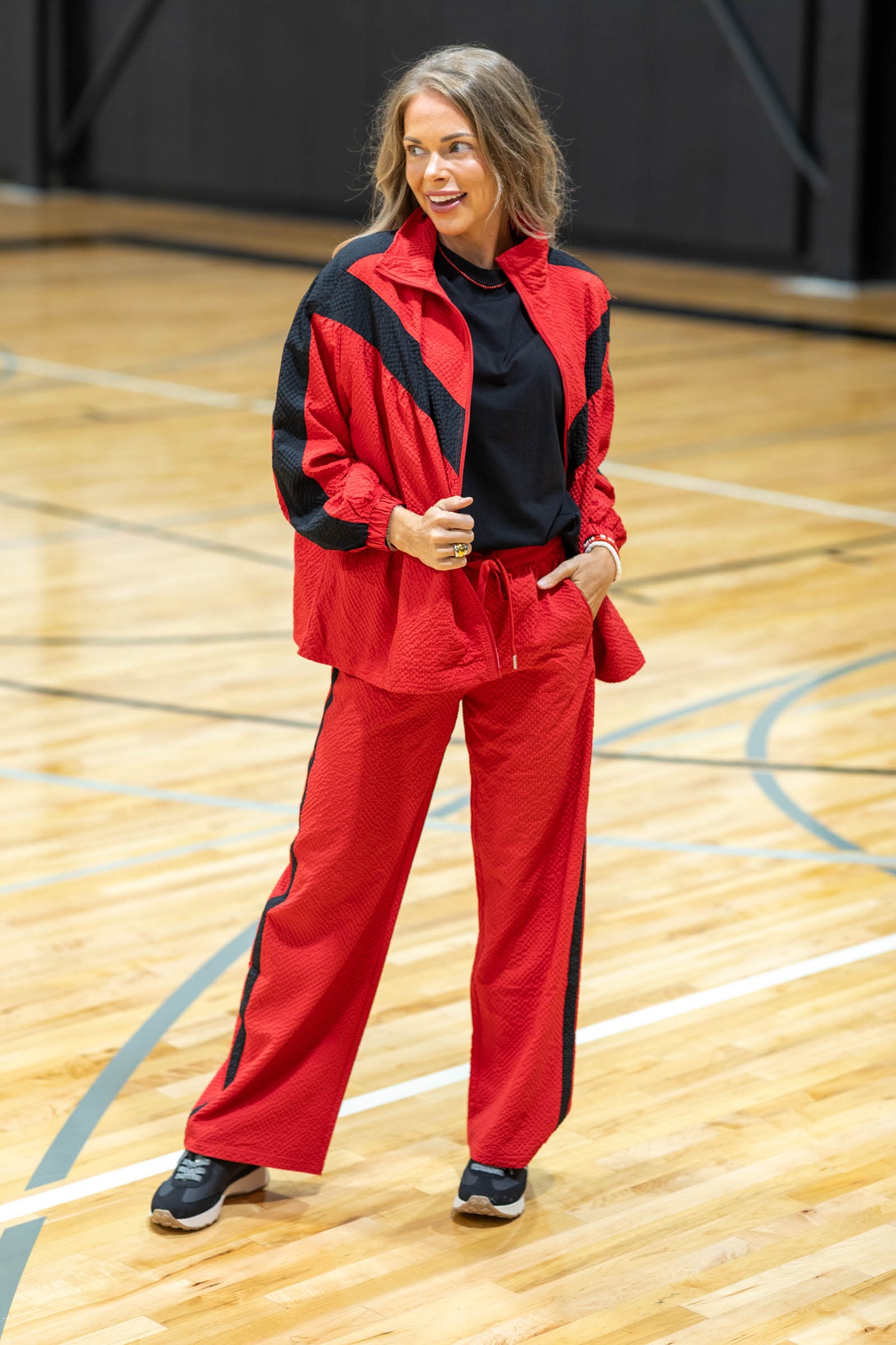 Home Team Windbreaker Jacket With Contrast Stripe by Filly Flair