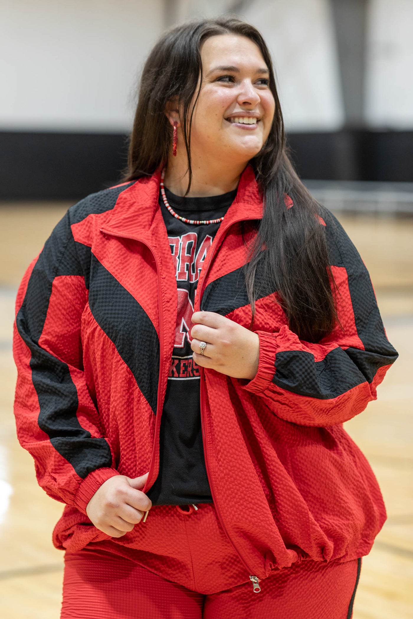 Home Team Windbreaker Jacket With Contrast Stripe by Filly Flair