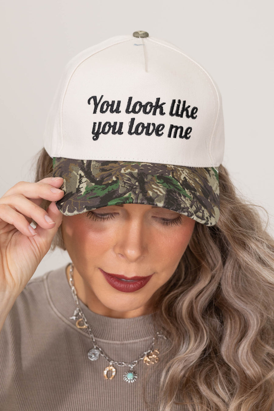 You Look Like You Love Me Printed Hats
