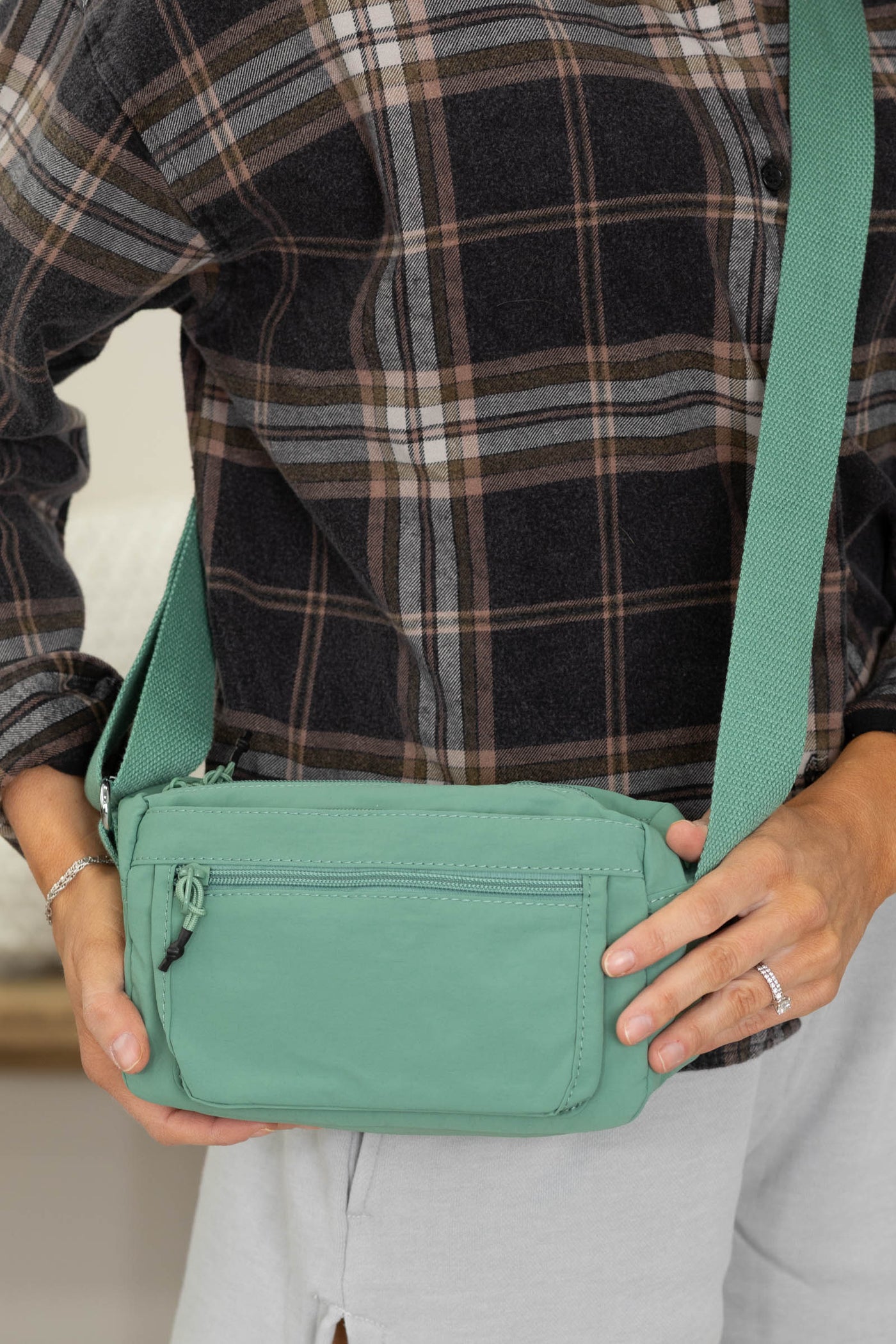 Jade Multi-Pocket Crossbody Bag