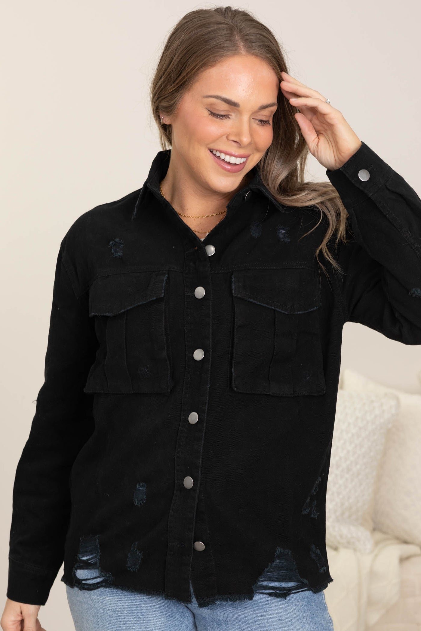 Distressed Oversized Denim Jackets