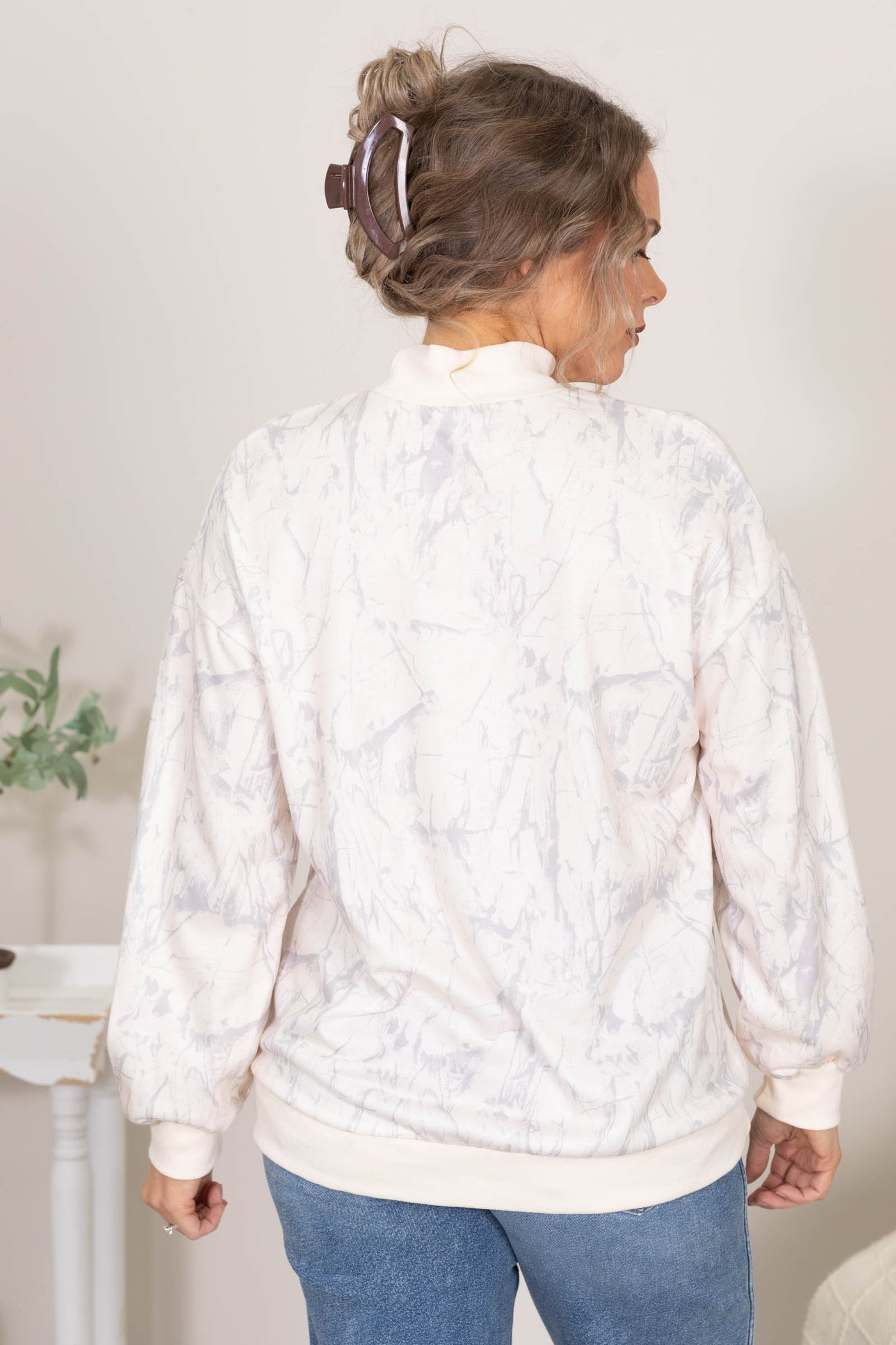 Camo Mock Neck Sweatshirts