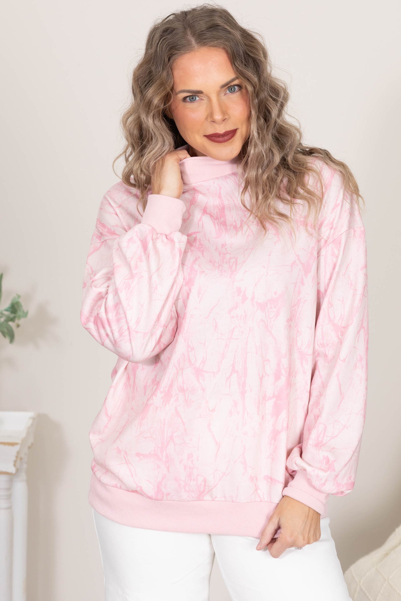 Camo Mock Neck Sweatshirts