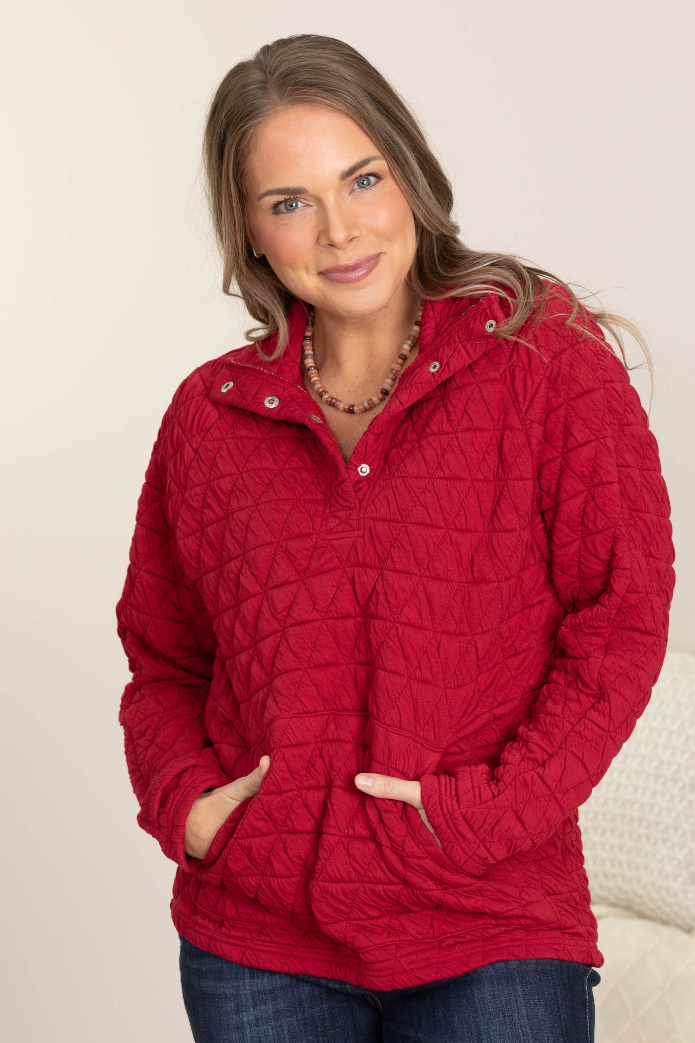 Happy Days Quilted Pullover by Filly Flair