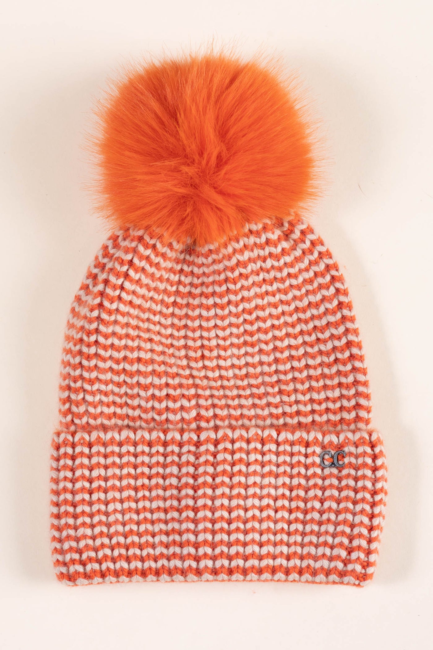 Two Tone Angora Cuff Beanies
