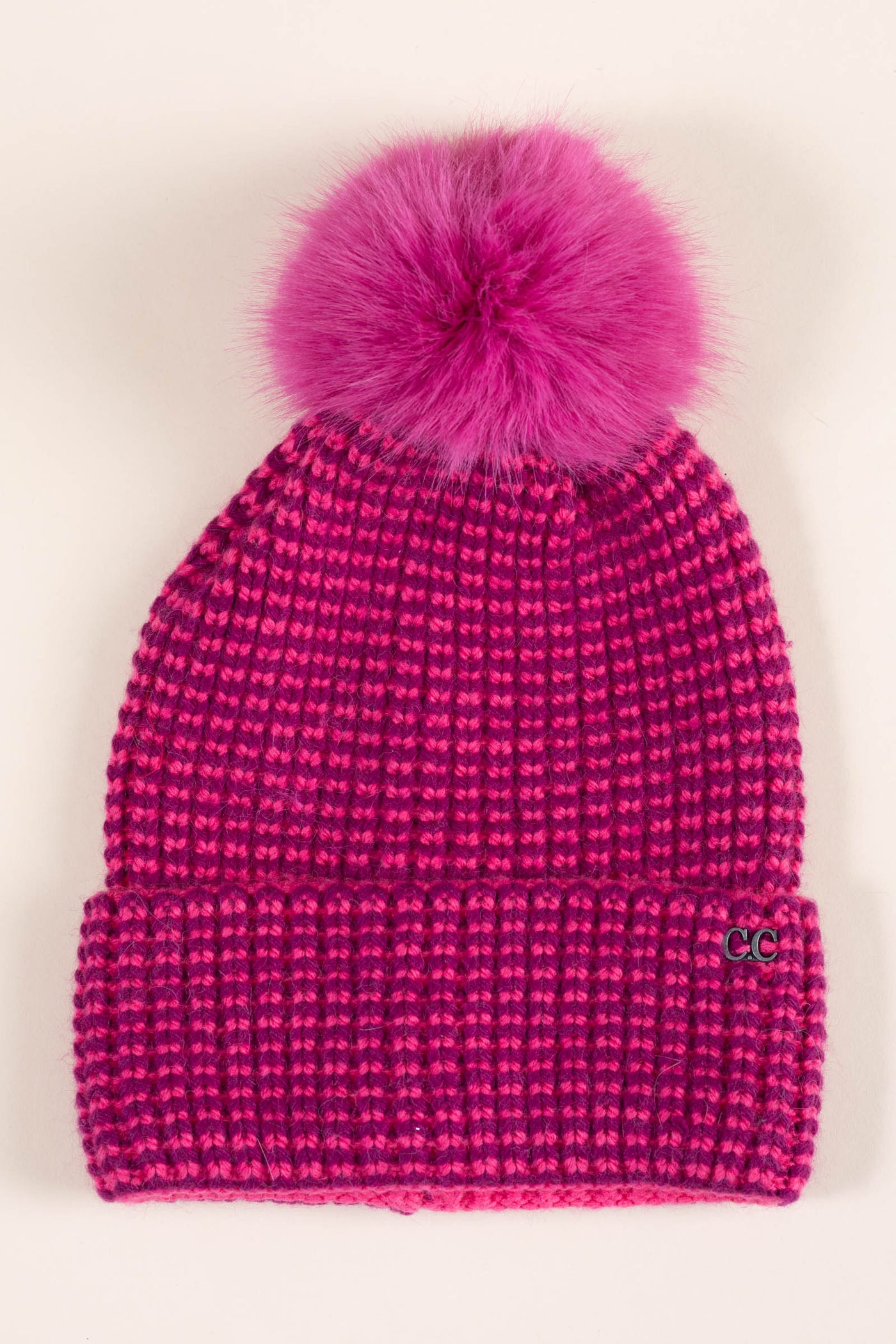 Two Tone Angora Cuff Beanies