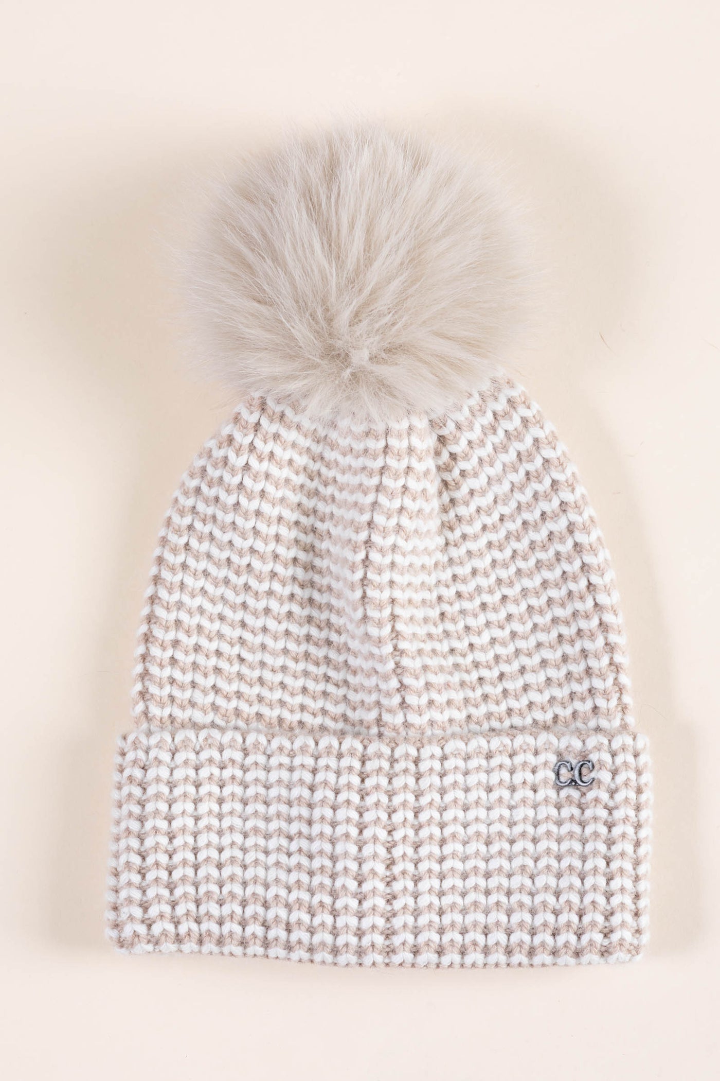 Two Tone Angora Cuff Beanies