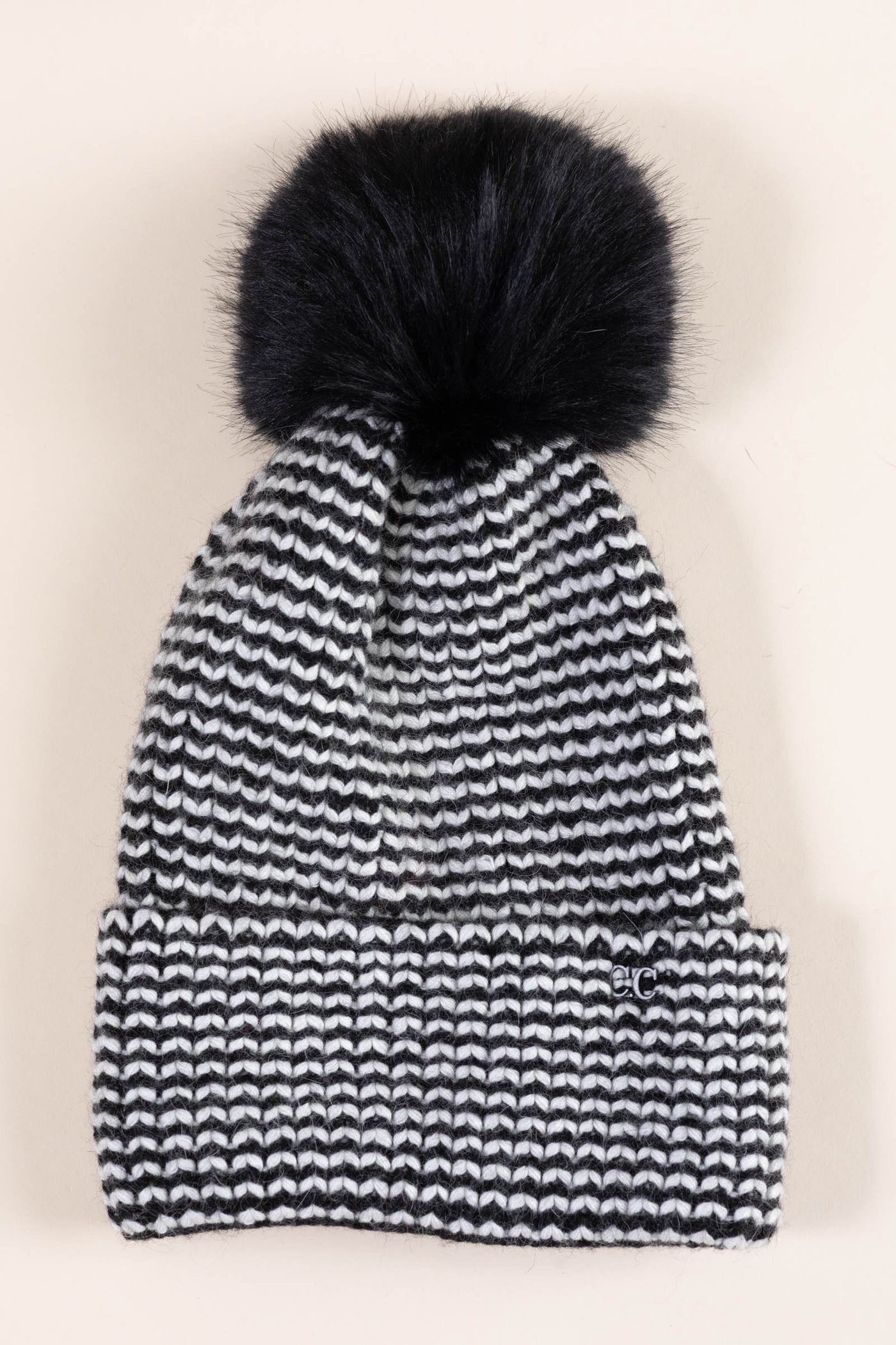Two Tone Angora Cuff Beanies