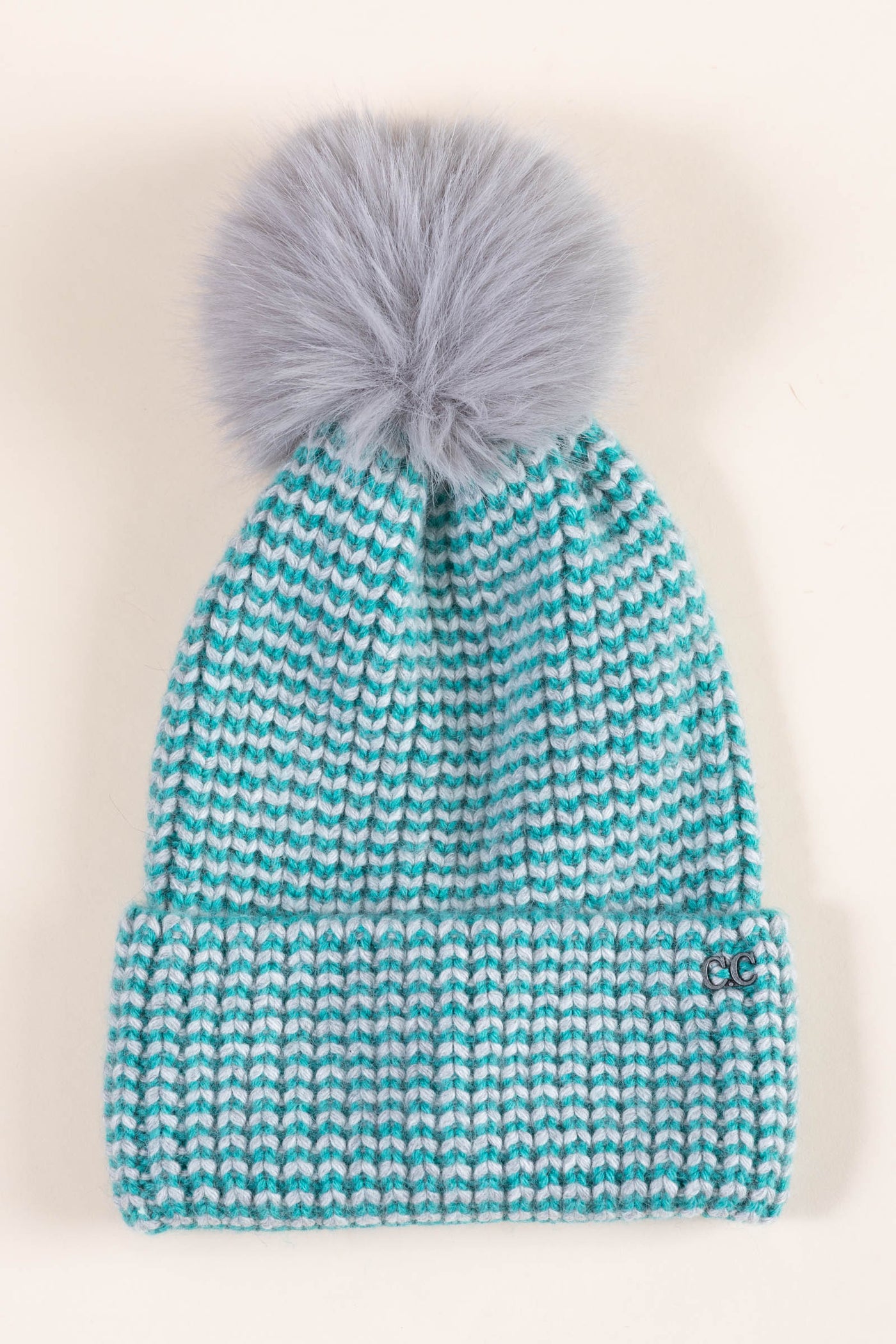Two Tone Angora Cuff Beanies