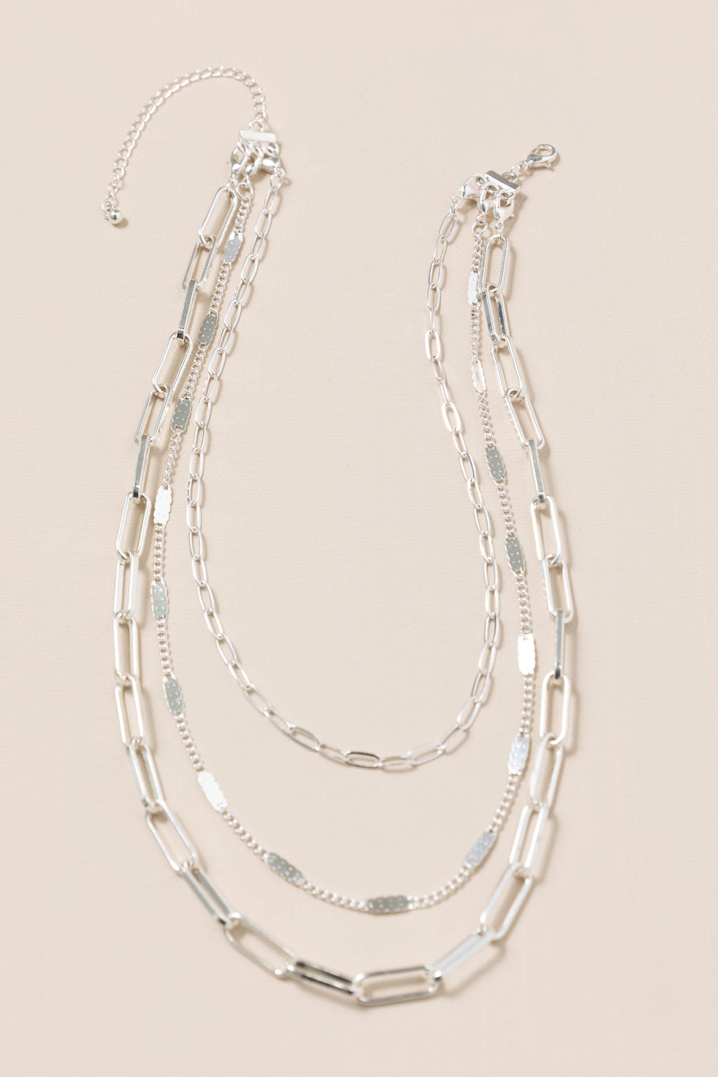 Matte Three Layered Necklaces Multifunction