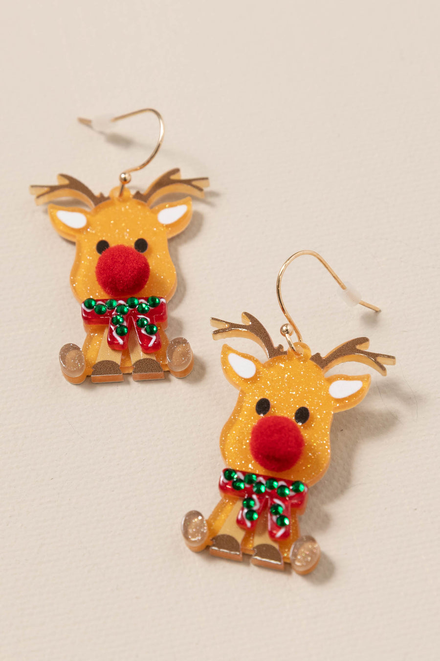 Christmas Acrylic Reindeer Christmas Earrings